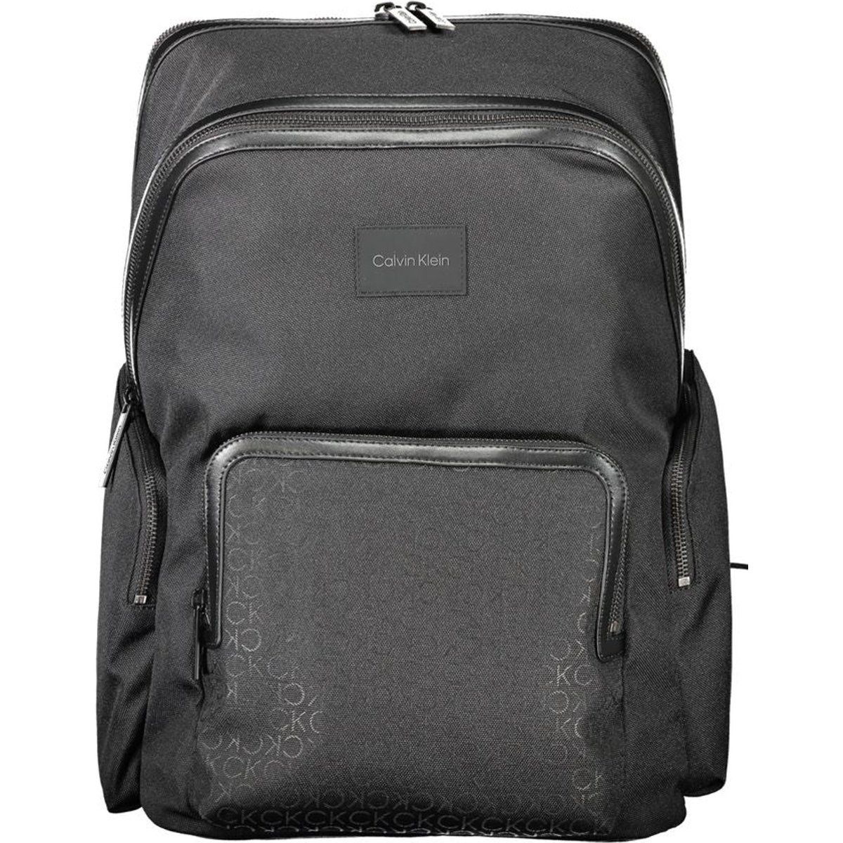 Eleganter schwarzer Rucksack mit Logo-Detail