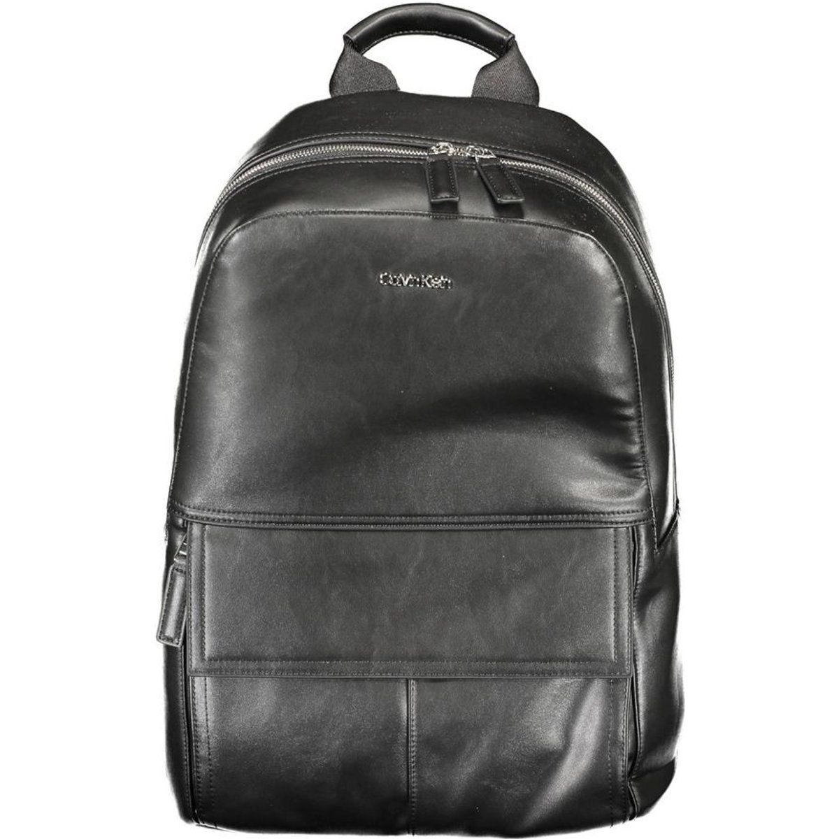 Moderner Schwarzer Kunstleder Rucksack
