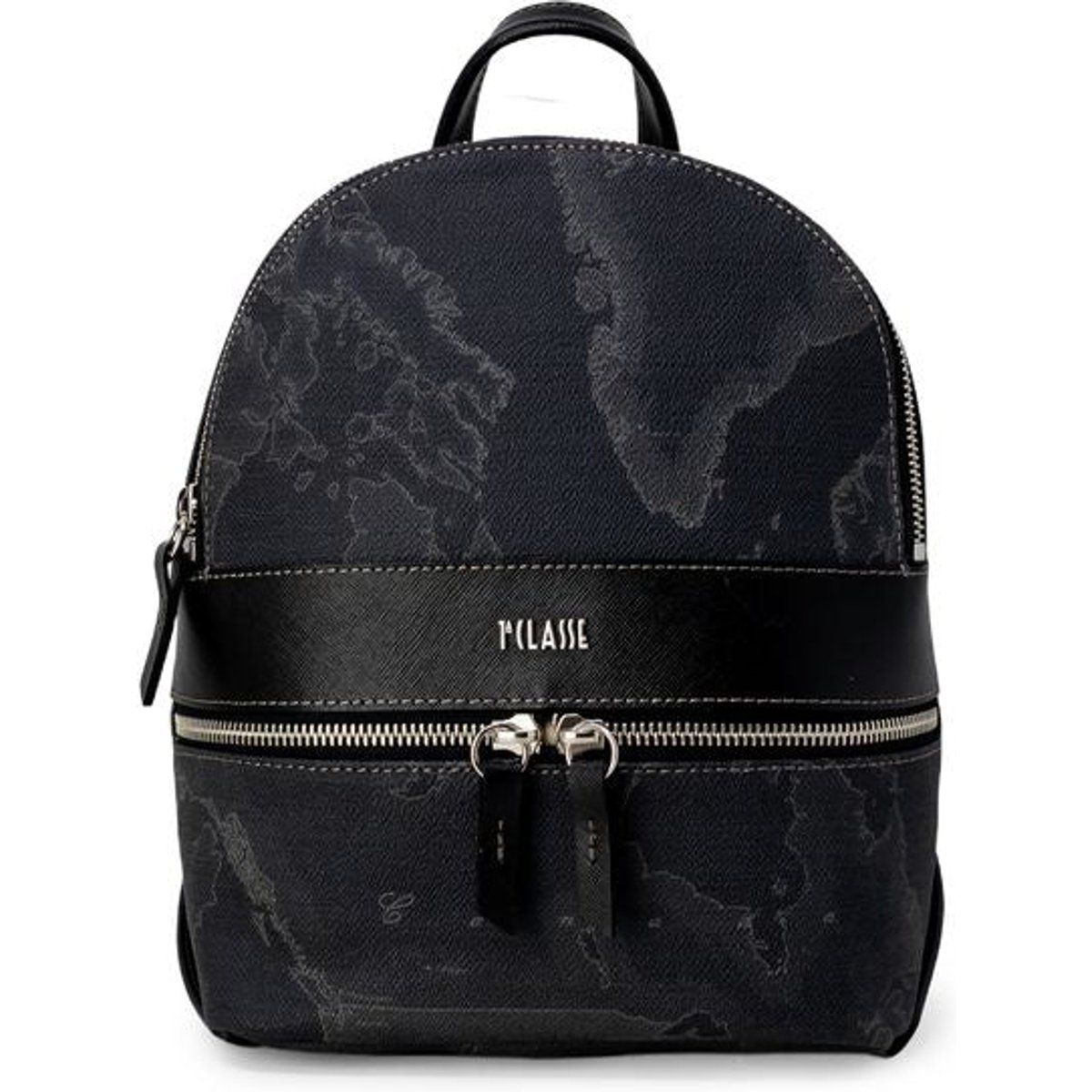Alviero Martini Prima Classe Schwarzer Leder-Rucksack