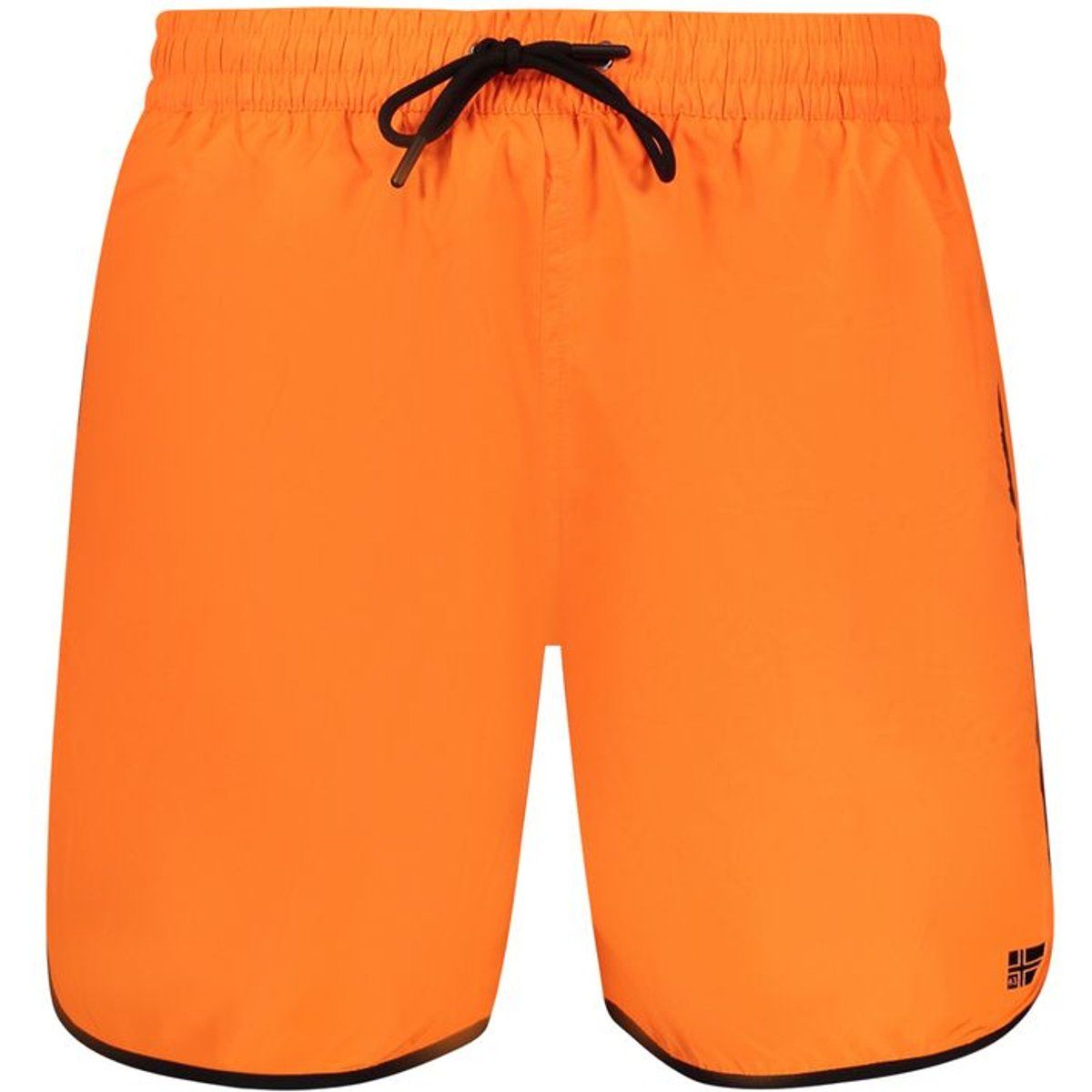 Orange Herren Badeshorts mit Saum