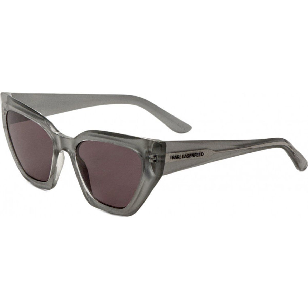 Eckige transparente graue Cat-Eye-Sonnenbrille