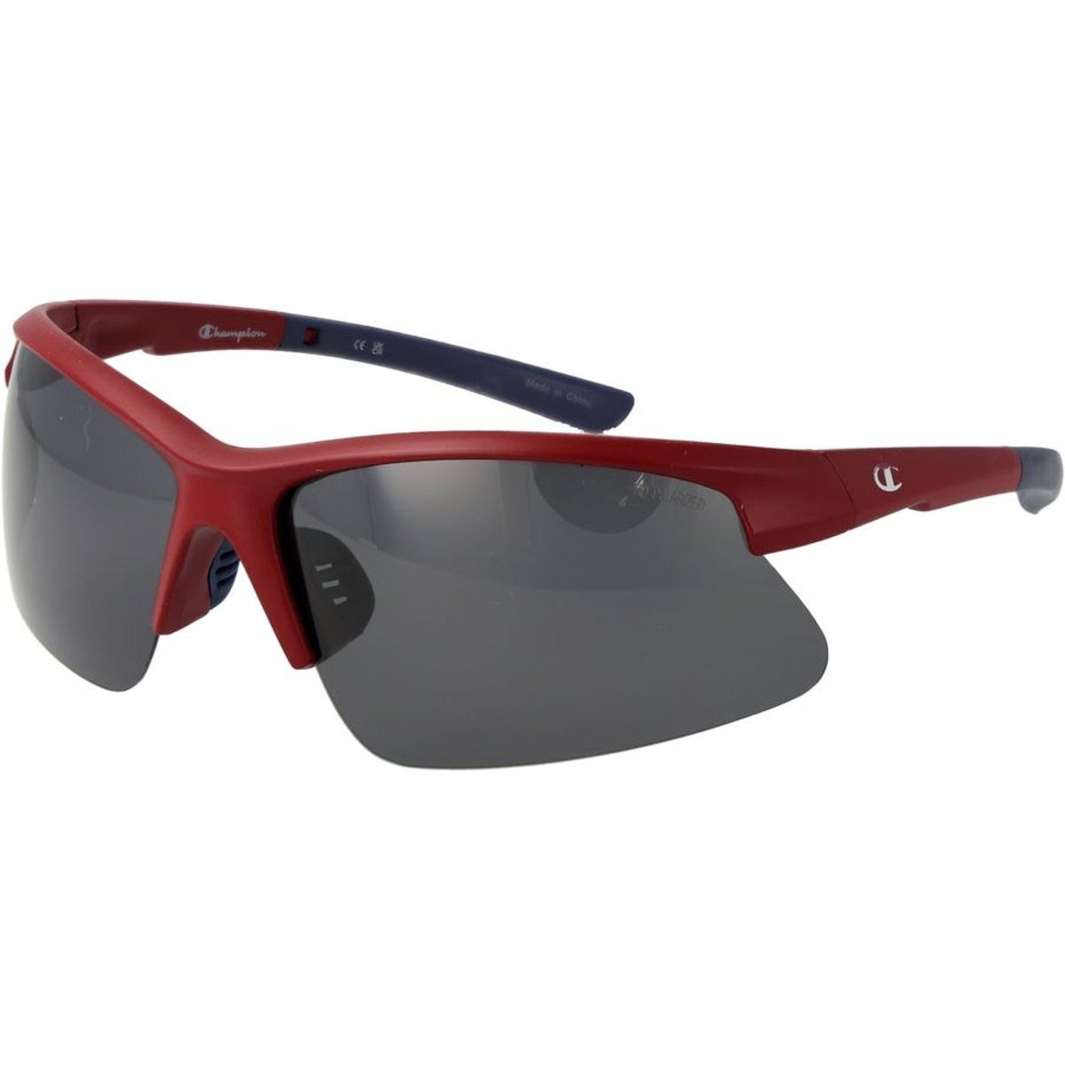 Sportliche rote Halbrand-Sonnenbrille