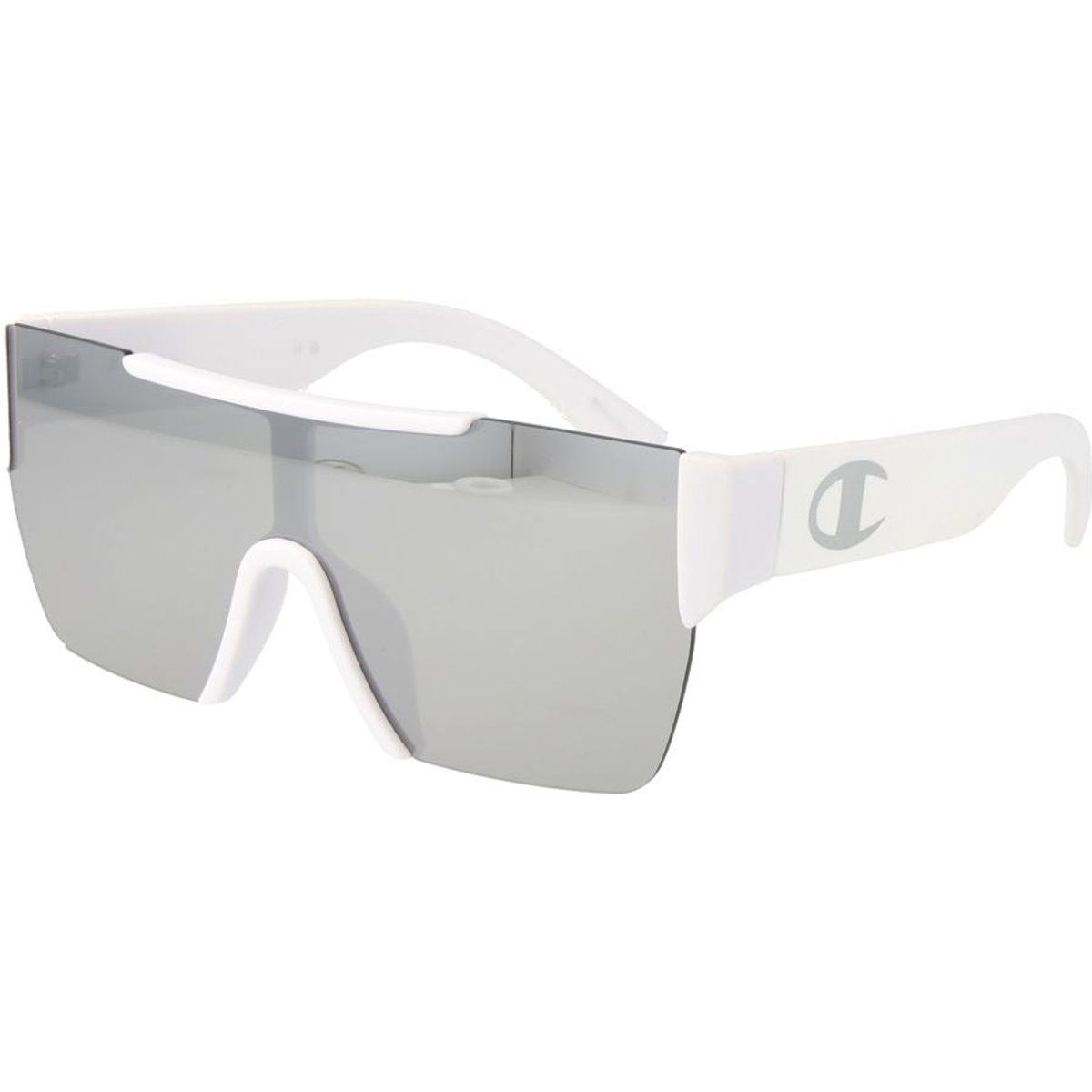 Futuristische Shield-Sonnenbrille mit Logo