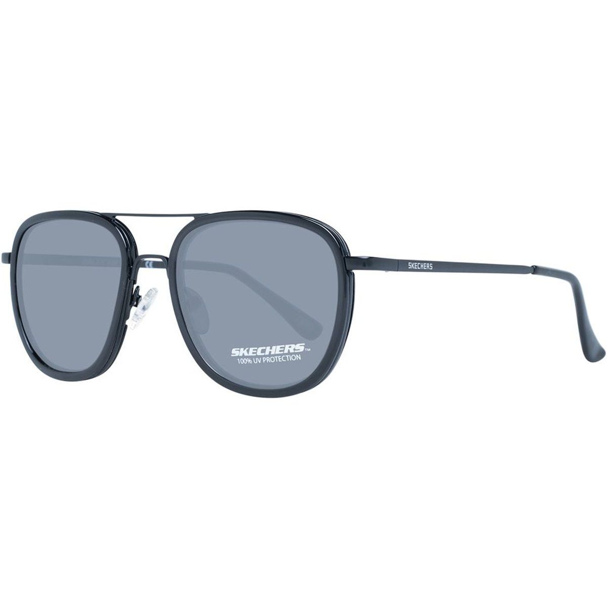Schwarze Metall Sonnenbrille im Aviator-Stil