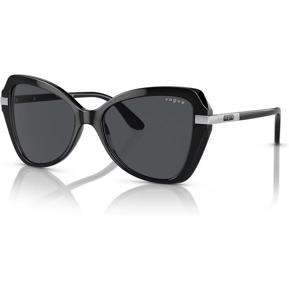 Schwarze Sonnenbrille mit Schmetterlingsrahmen