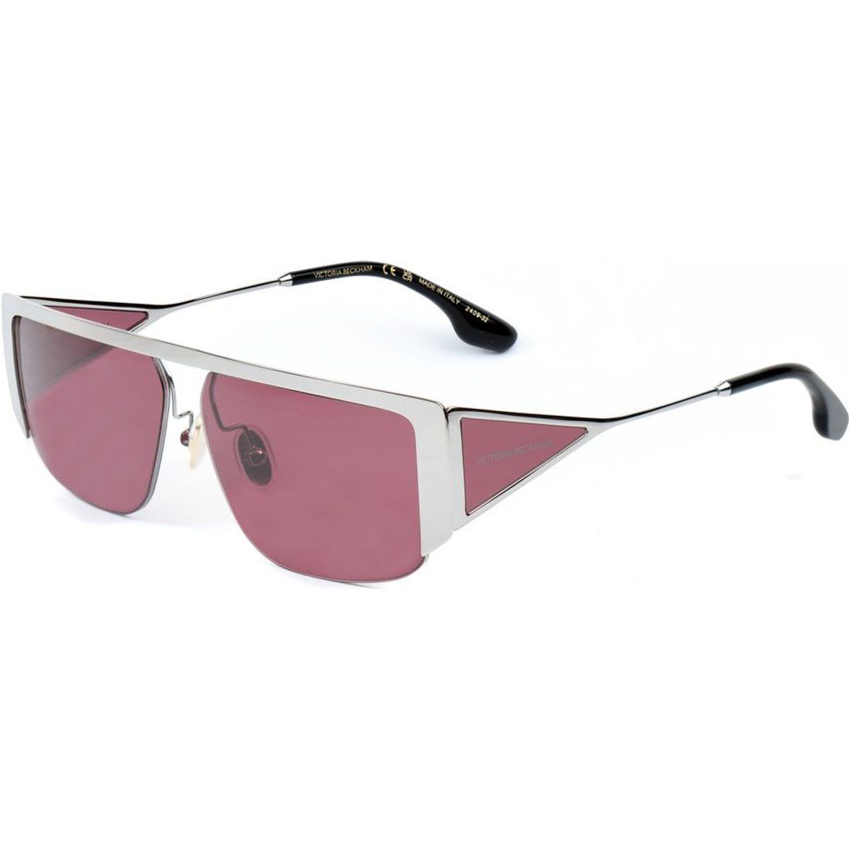 Moderne Shield Sonnenbrille Graues Metall