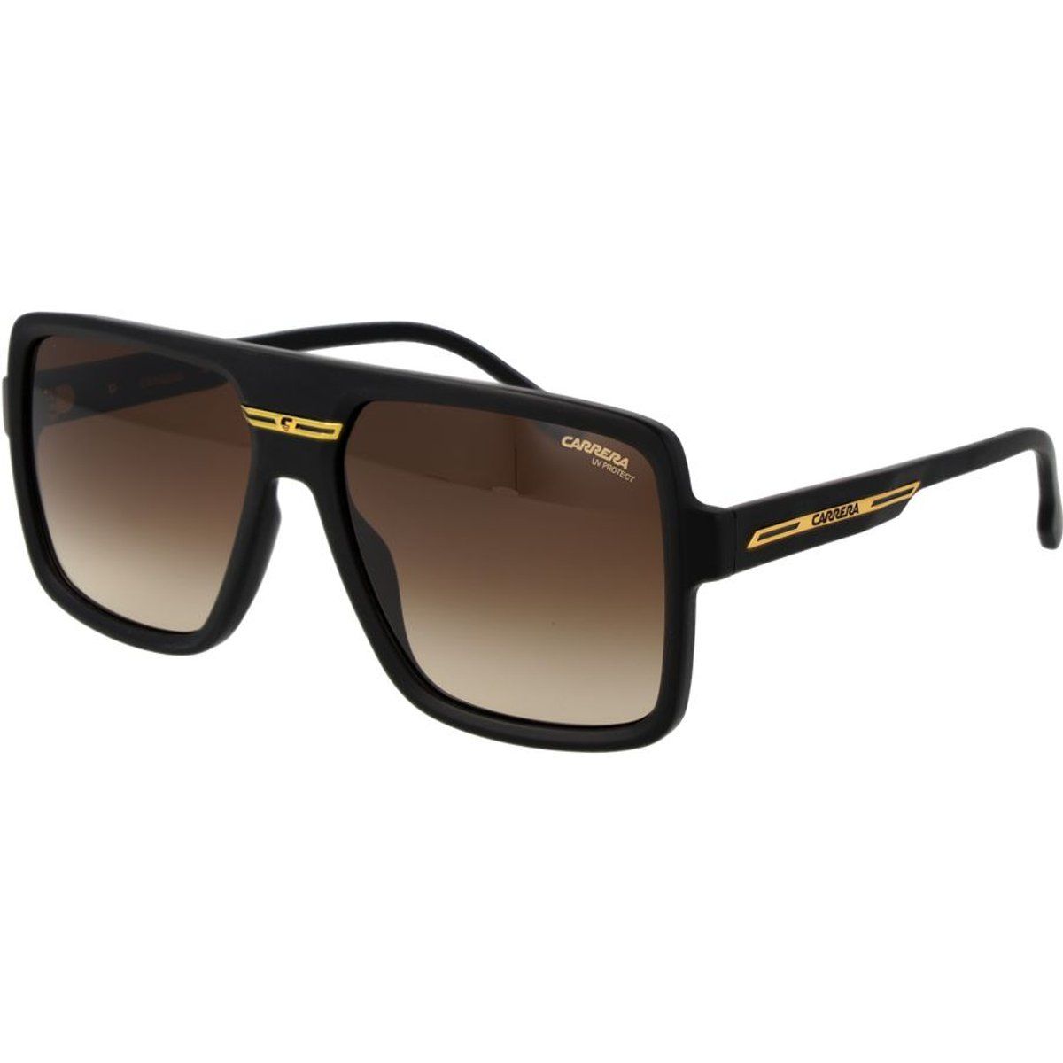 Quadratische Sonnenbrille in Schwarz