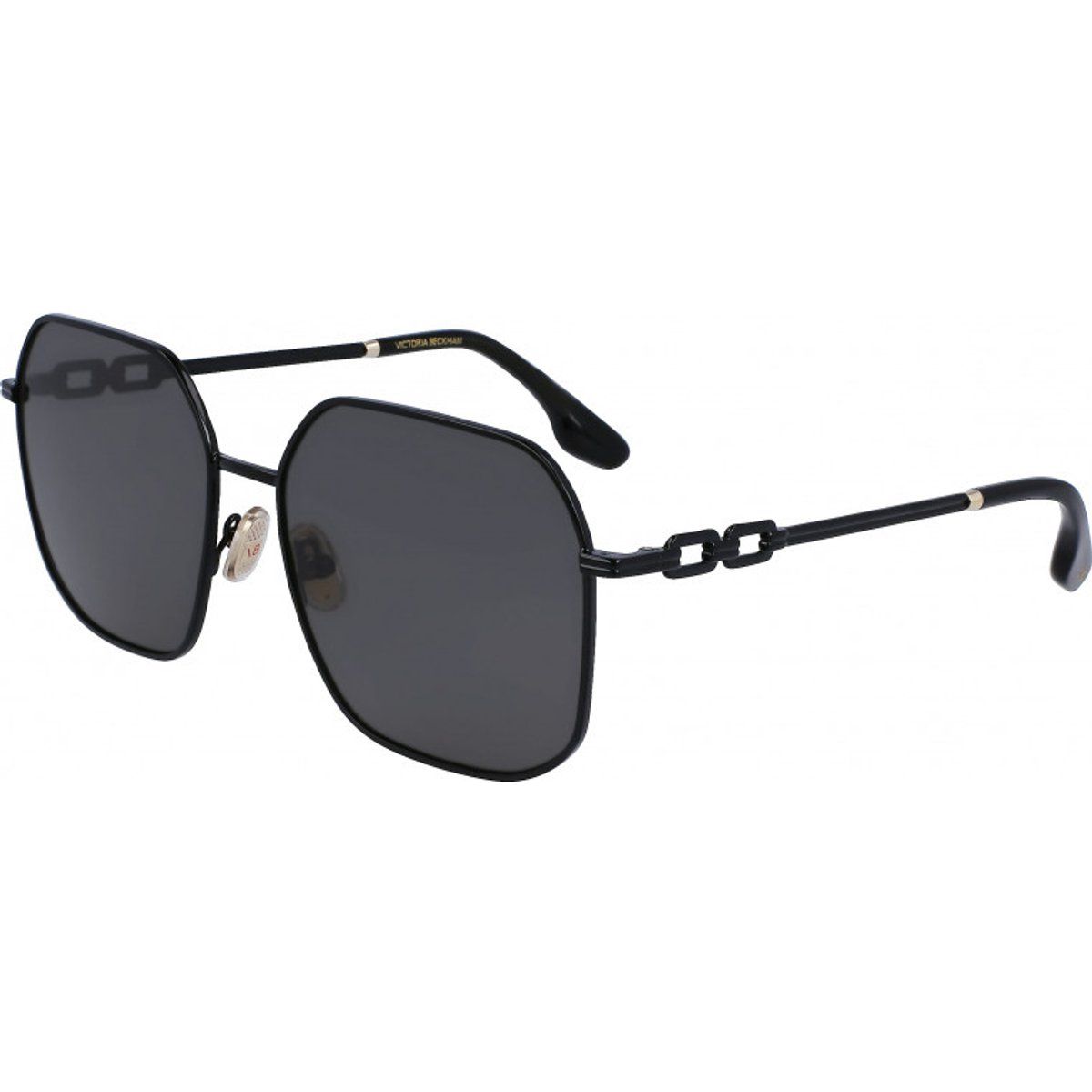 Quadratische Sonnenbrille mit schwarzem Metallrahmen