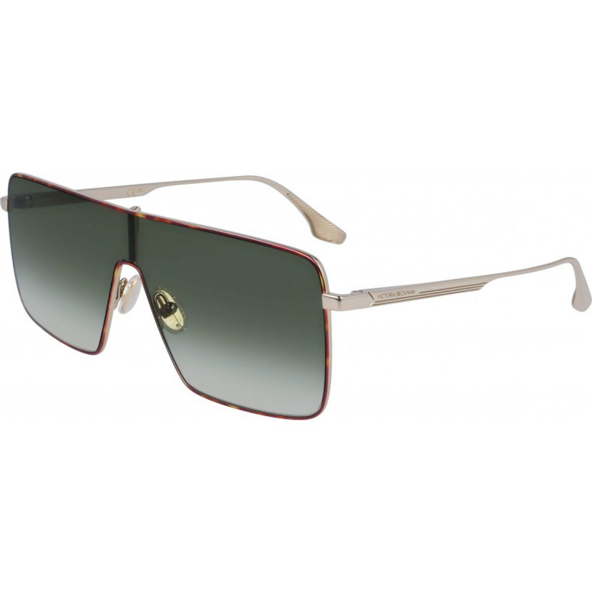 Extragroße Shield-Sonnenbrille mit Metallgestell