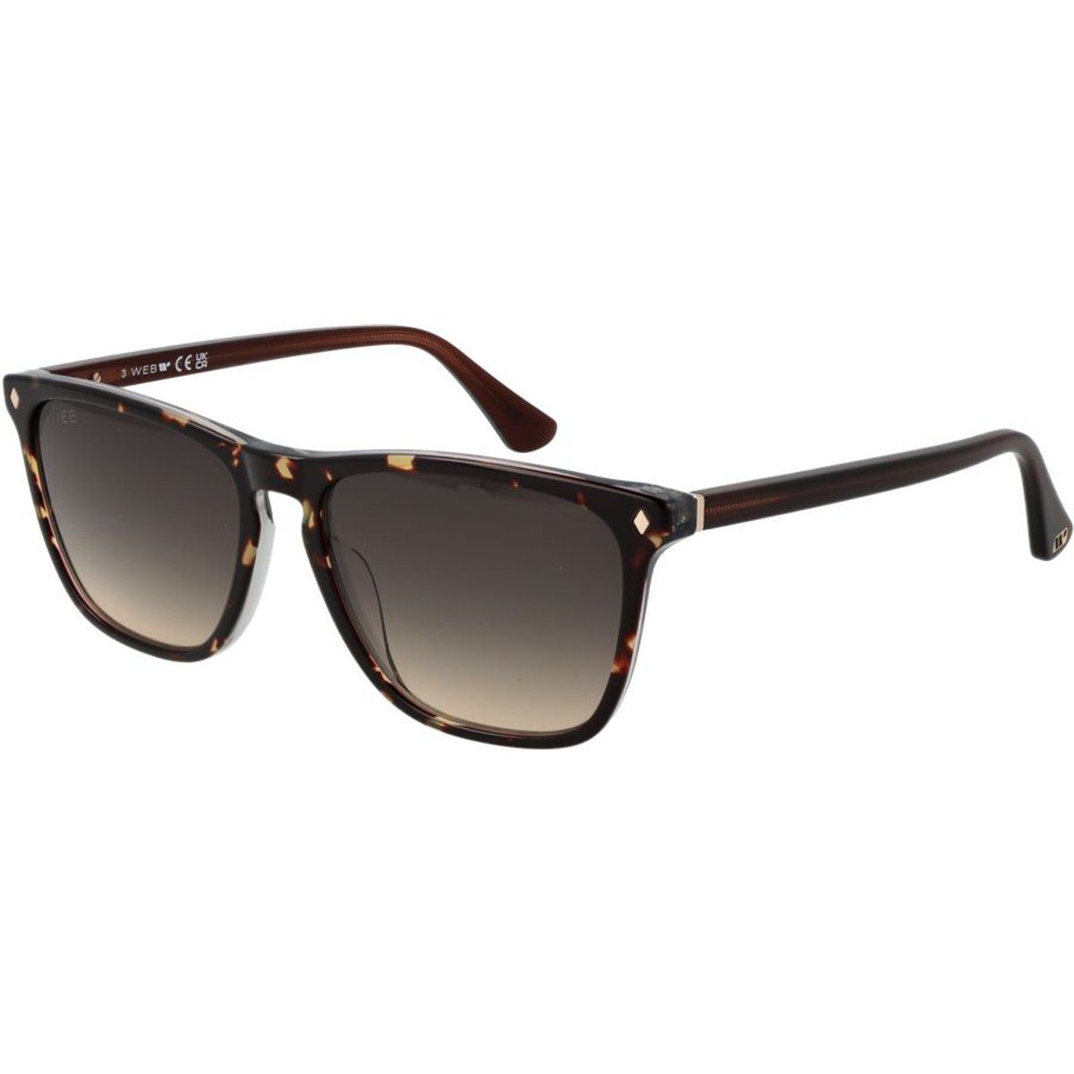 Rechteckige Vollrand-Sonnenbrille mit Farbverlauf