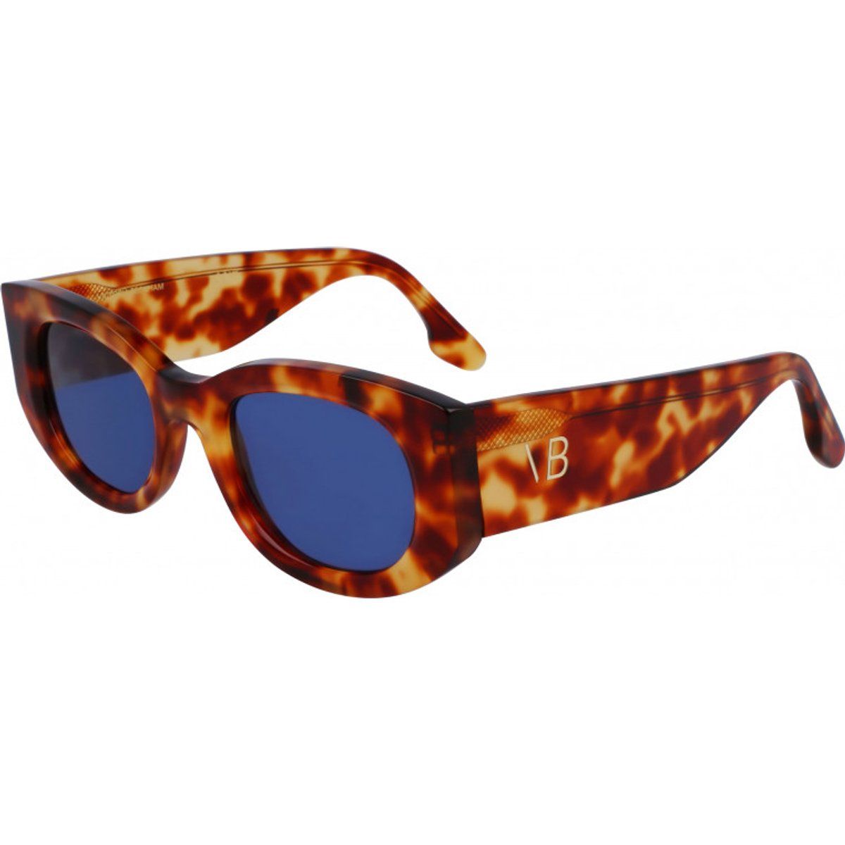 Ovale Sonnenbrille mit Schildpattmuster