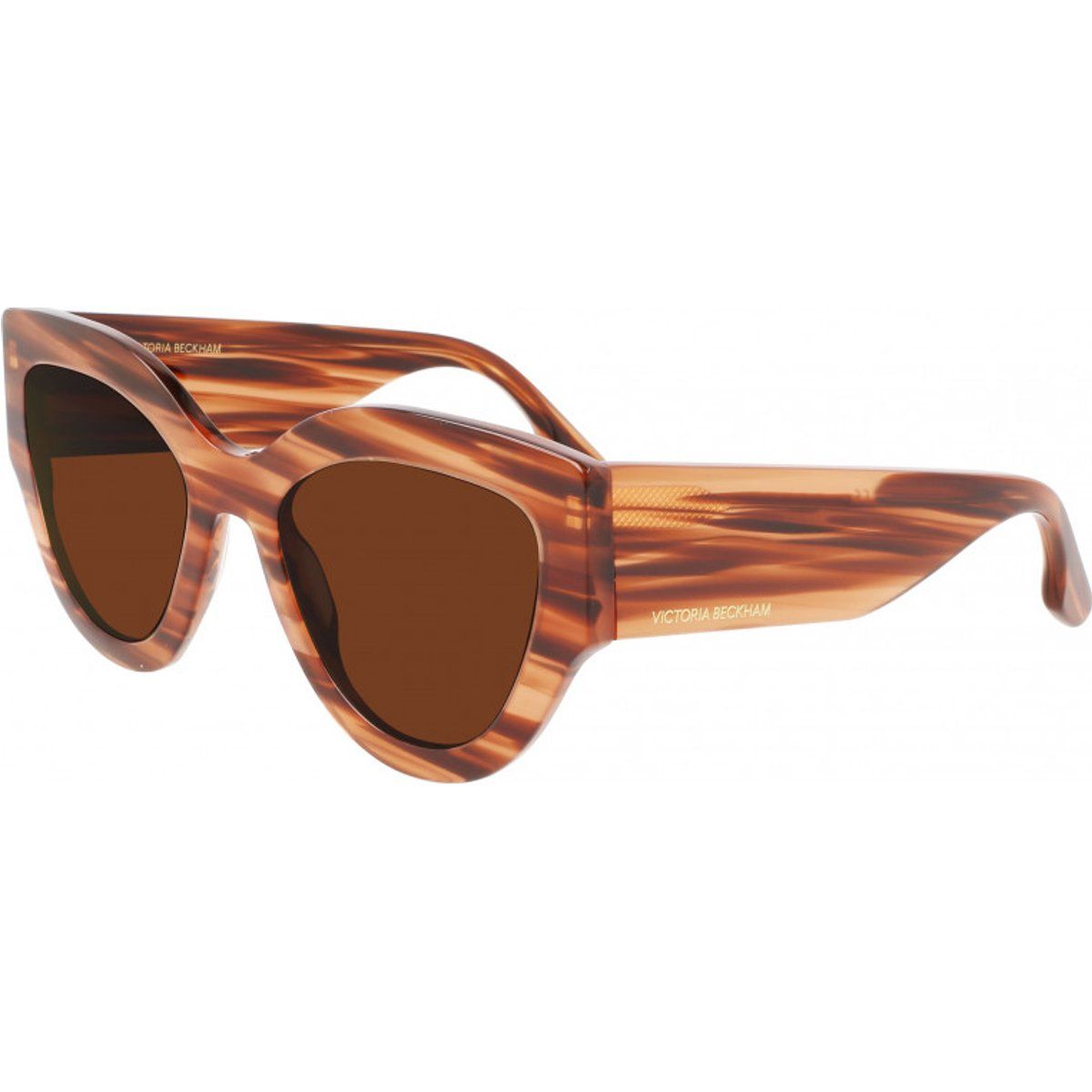 Chice Cat-Eye-Sonnenbrille mit braunen Gläsern