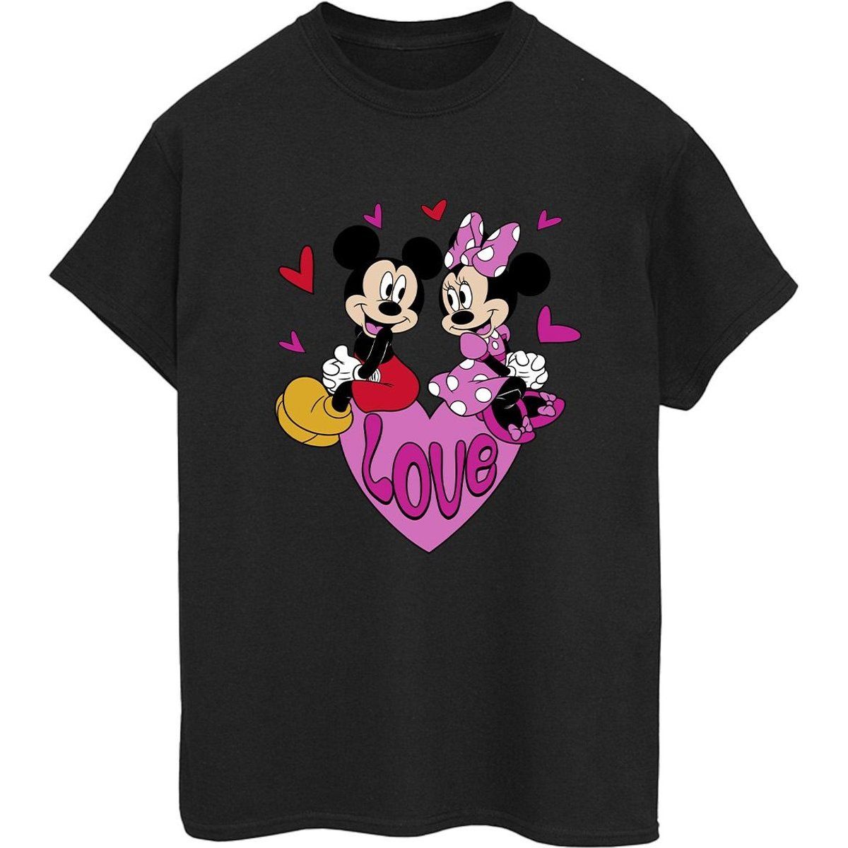 Disney - "Love Heart" T-Shirt für Damen (Schwarz)