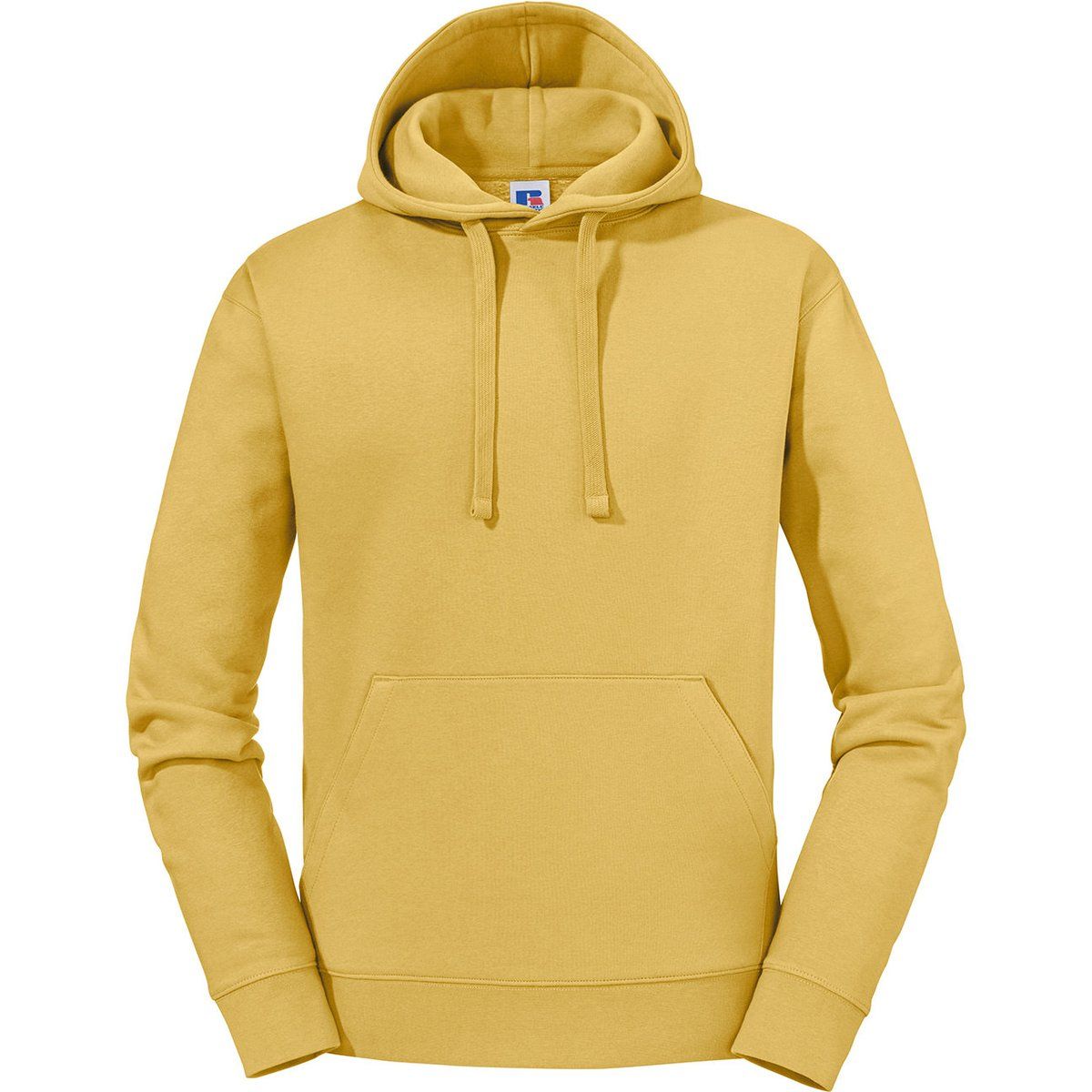 Klassischer Kapuzenpullover in Senfgelb