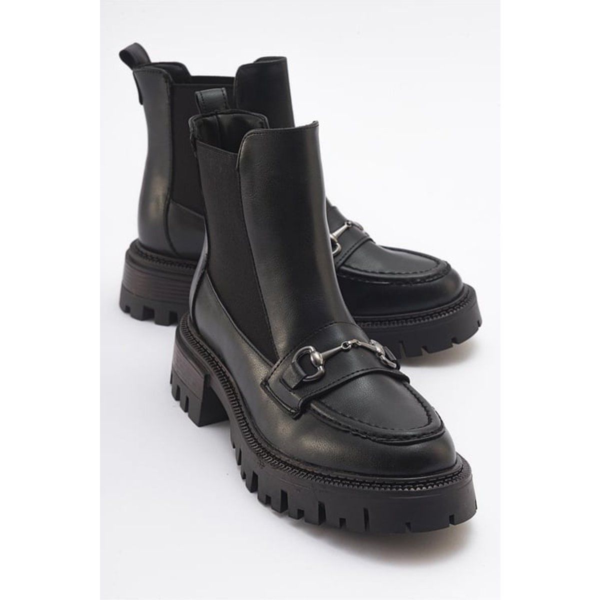 Chunky Chelsea-Boot mit Trensen-Detail