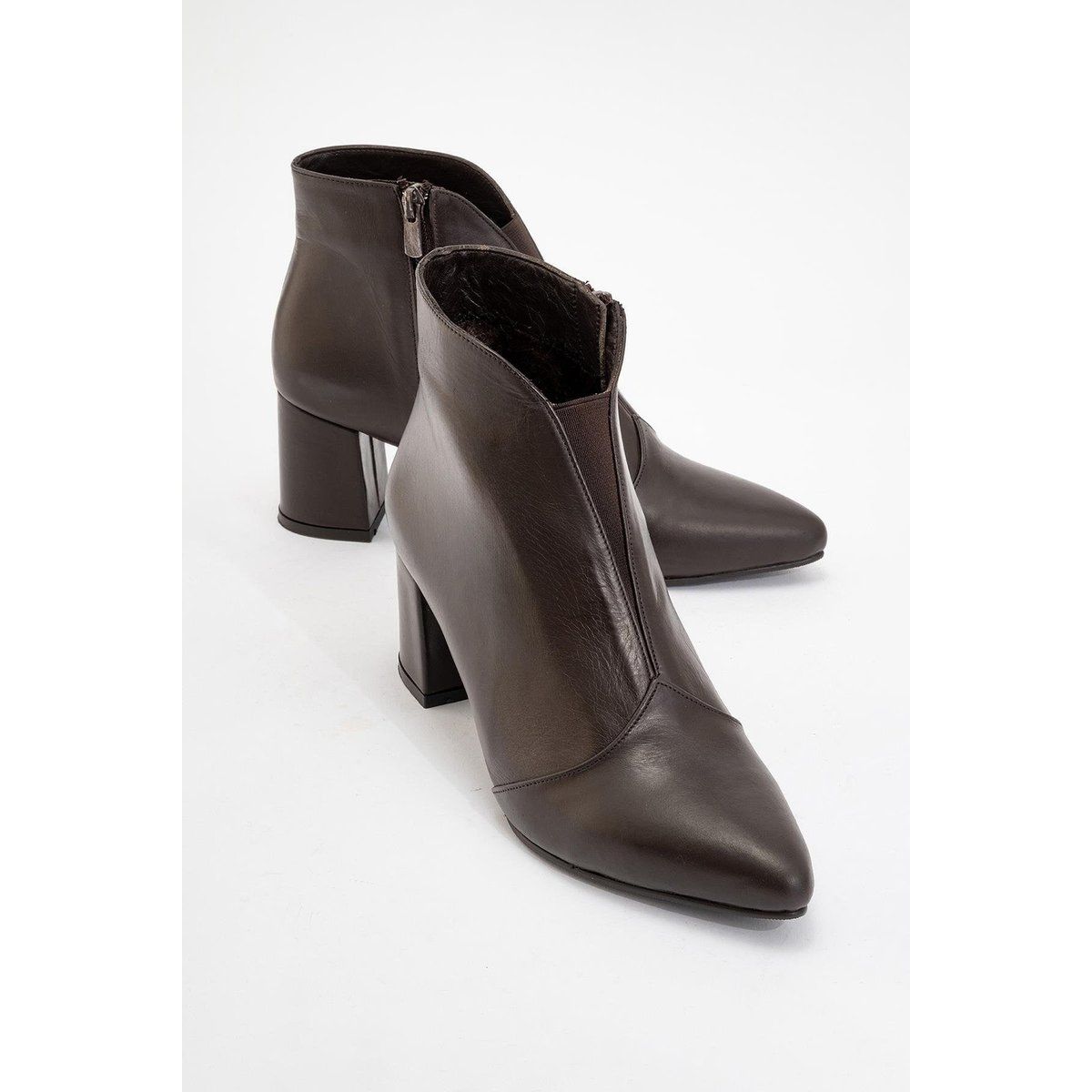 Finda Leder Blockabsatz Stiefel
