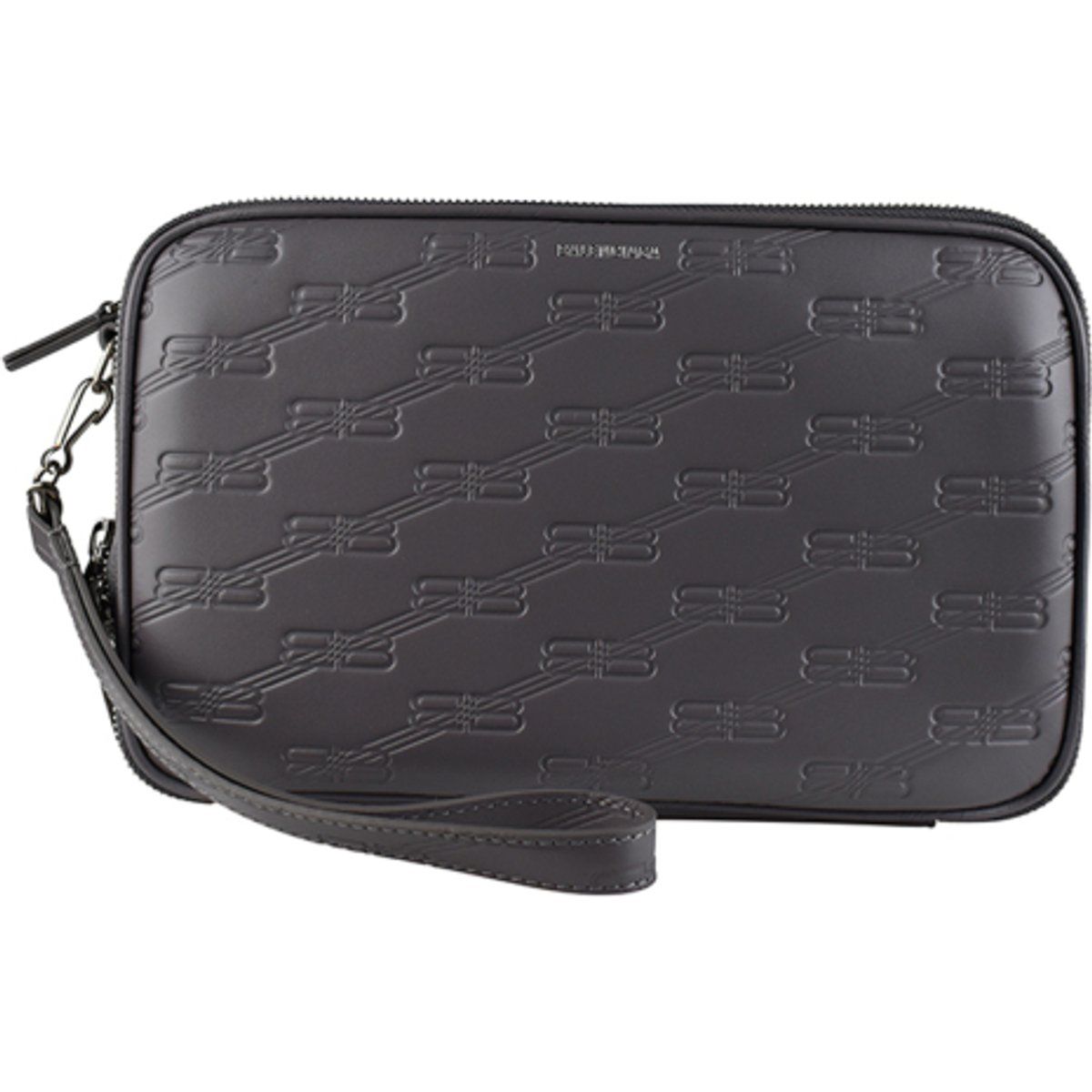 Geprägte Leder Clutch mit Handschlaufe