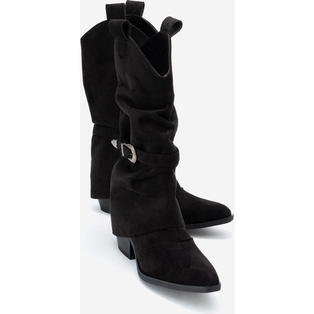 Okus Schnalle Blockabsatz Stiefel