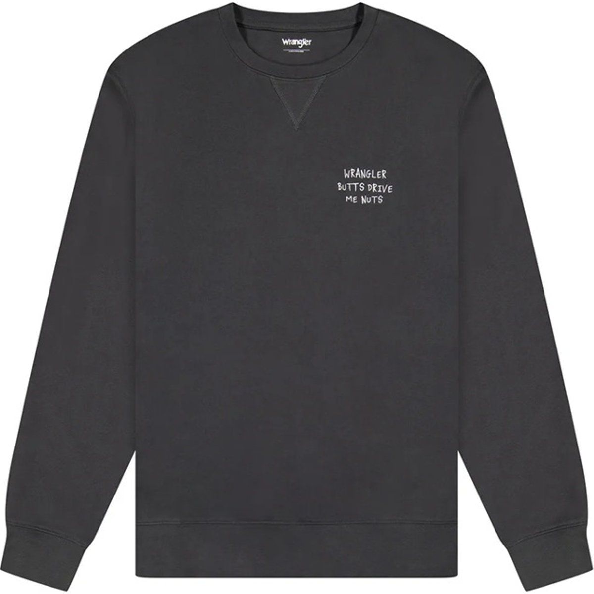Sweatshirt mit Rundhalsausschnitt und Stickgrafik