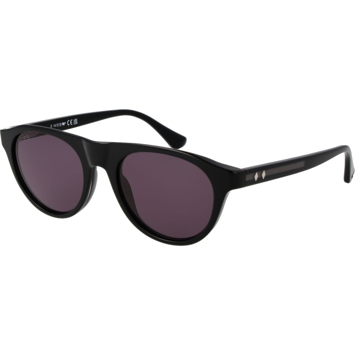 Schwarze Sonnenbrille mit runder Fassung WE0377