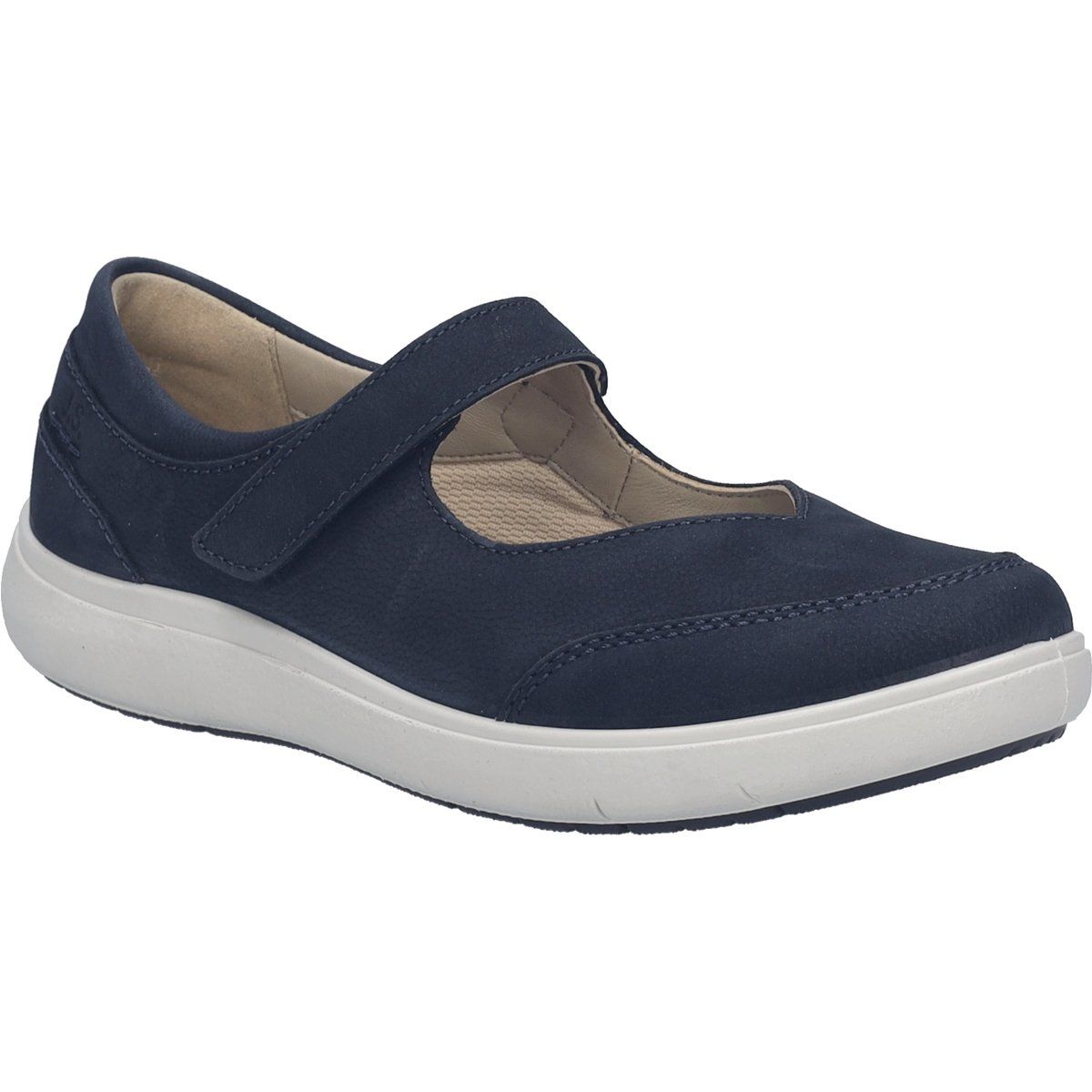 Indigo Leder Mary Jane Schuh