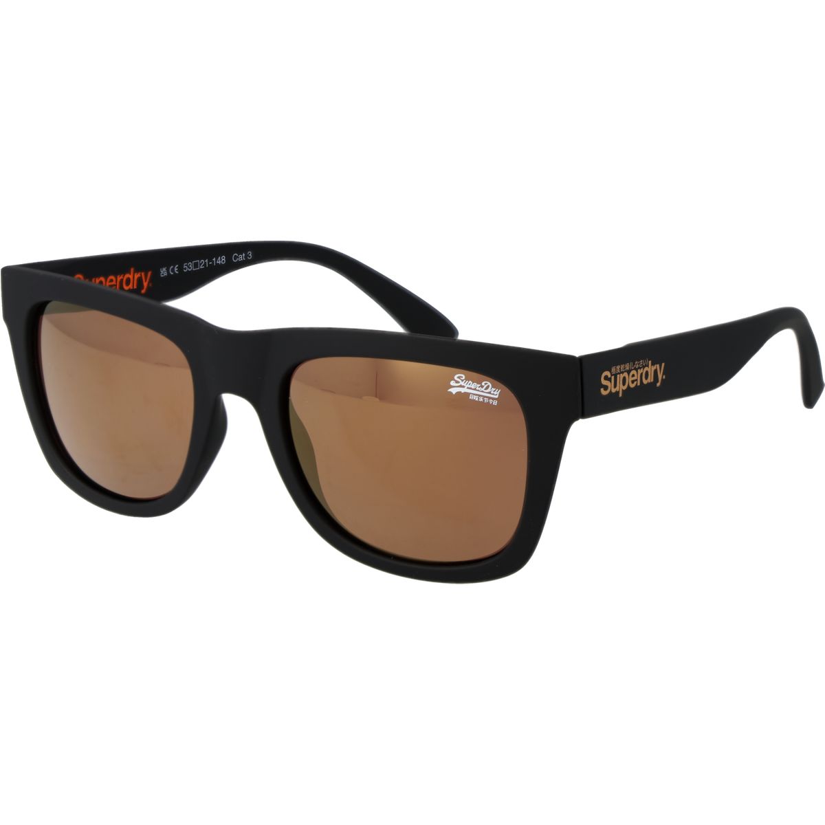 Matte schwarze quadratische Sonnenbrille