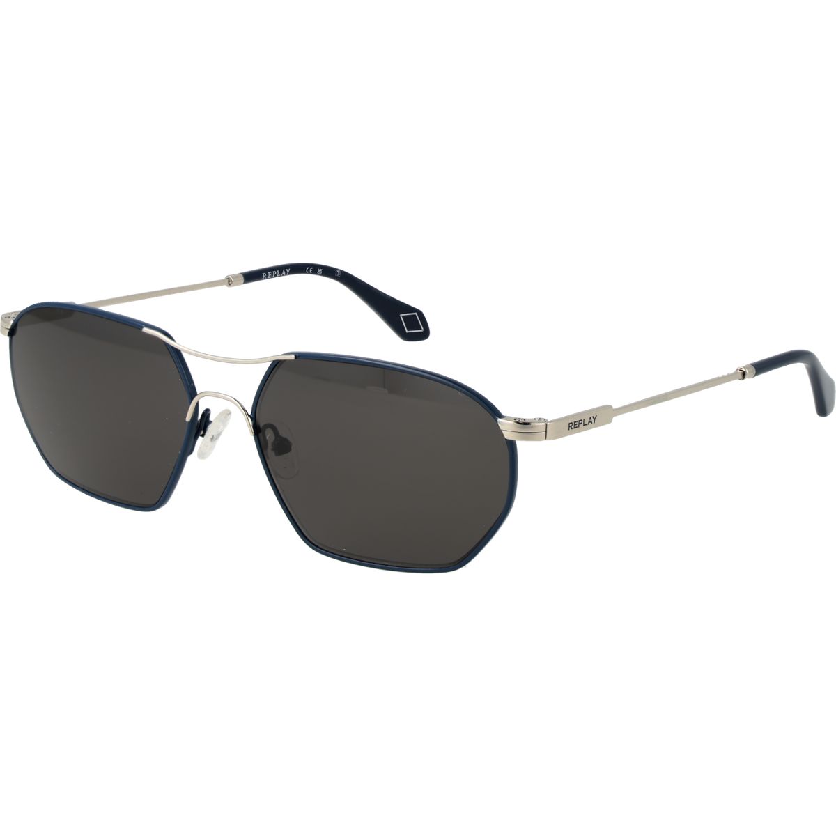 Geometrische Pilotenbrille mit Metallrahmen