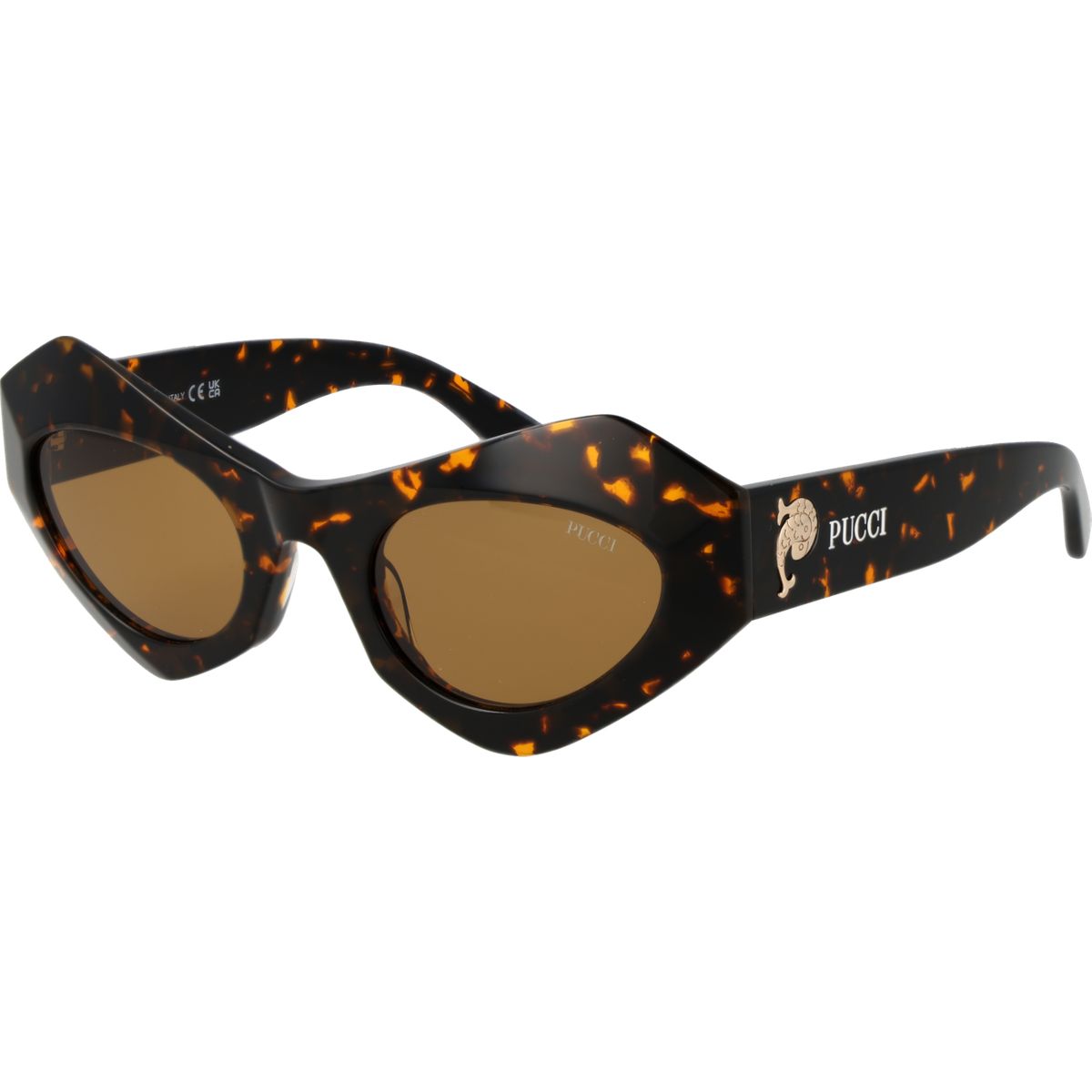 Cat-Eye Sonnenbrille mit Schildpattmuster