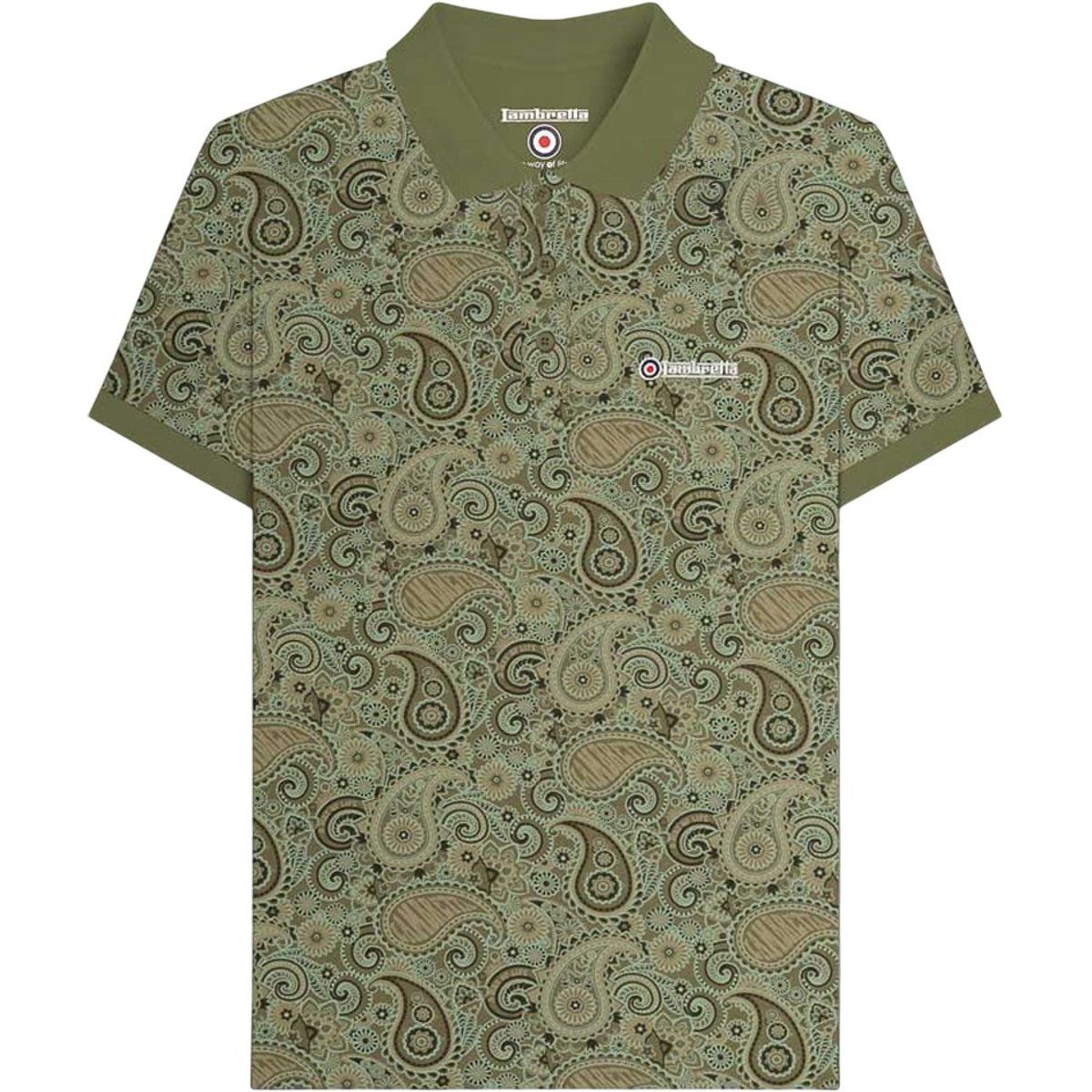 Lambretta - "SS25" Poloshirt Mit Markenzeichen für Herren (Khakigrün)