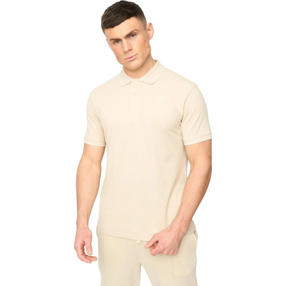 Herren Piqué Strick Poloshirt