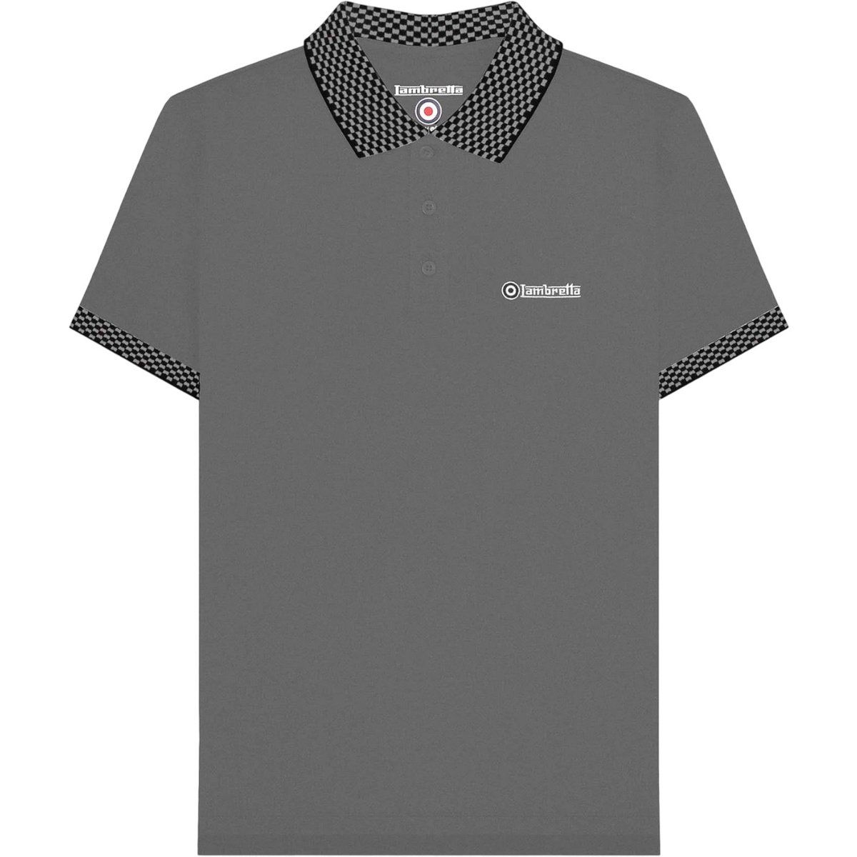 Lambretta - "SS25" Poloshirt für Herren (Stahlgrau)