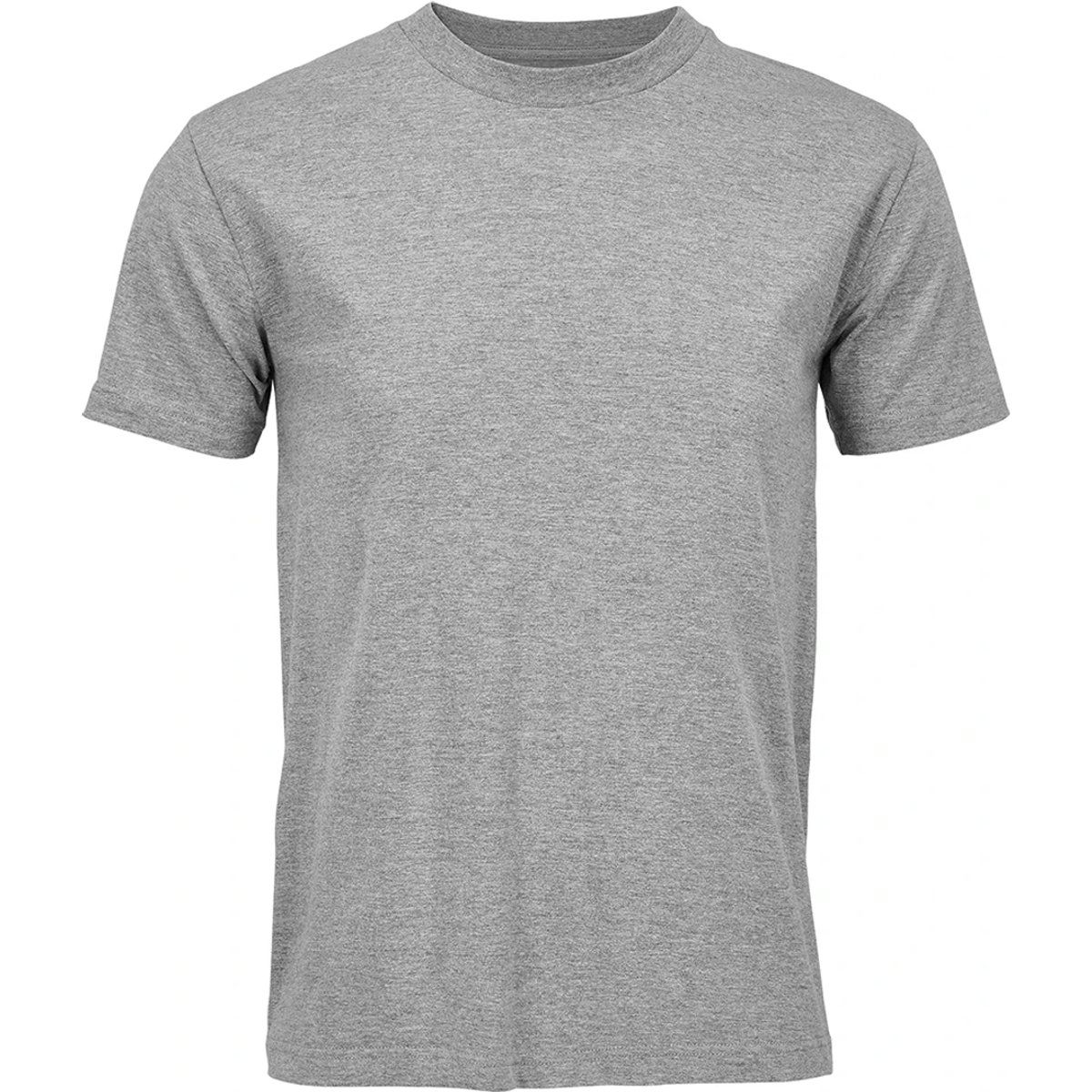 Unisex meliertes graues T-Shirt mit Rundhalsausschnitt