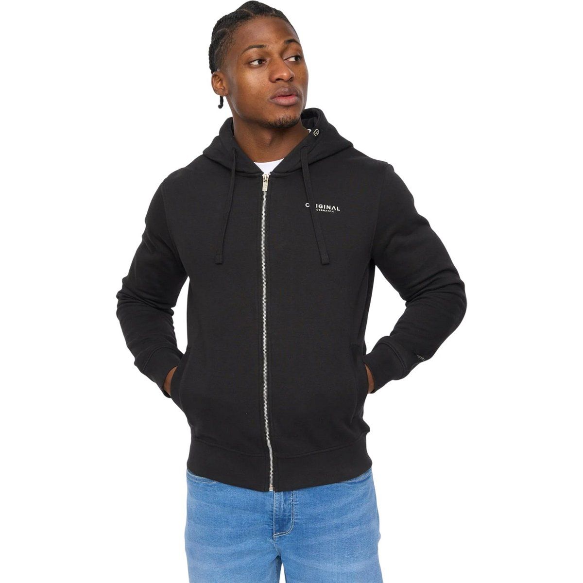 Crosshatch - "Allmoor" Hoodie mit durchgehendem Reißverschluss für Herren (Schwarz)