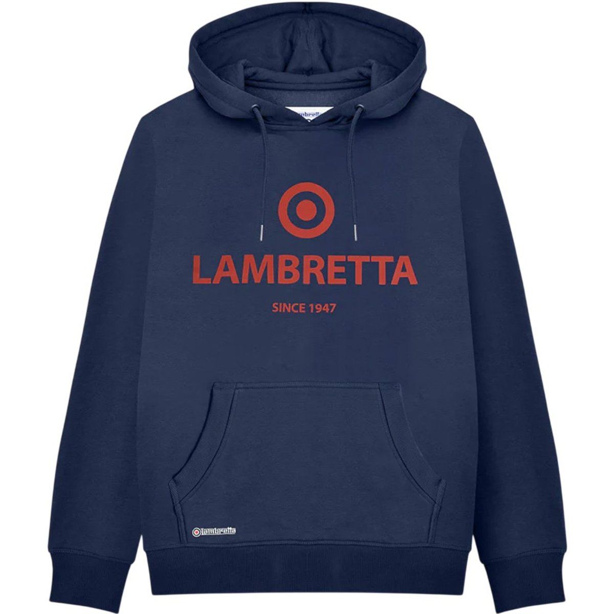 Herren Marineblauer Logo-Kapuzenpullover