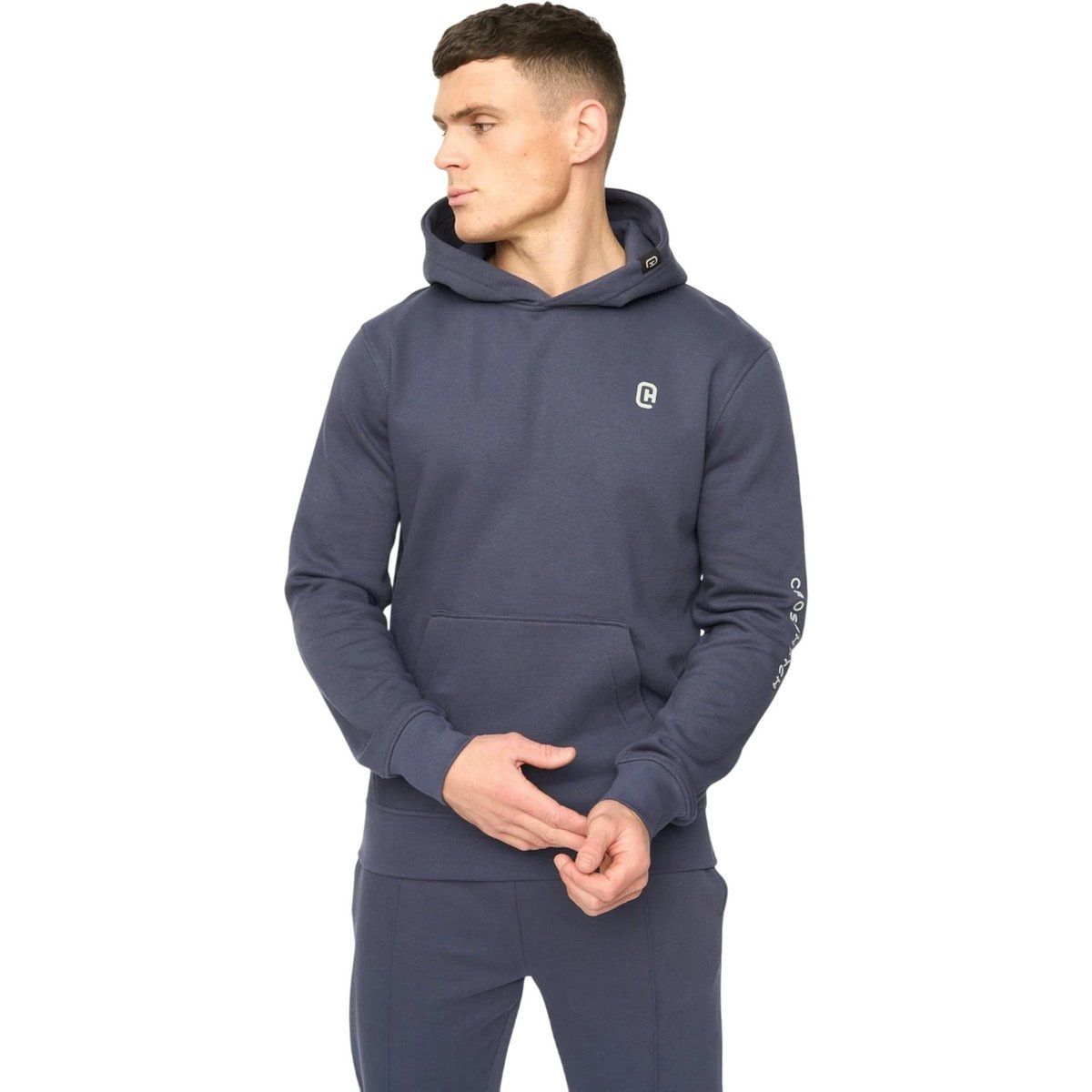 Herren Solides Kapuzenpullover-Sweatshirt