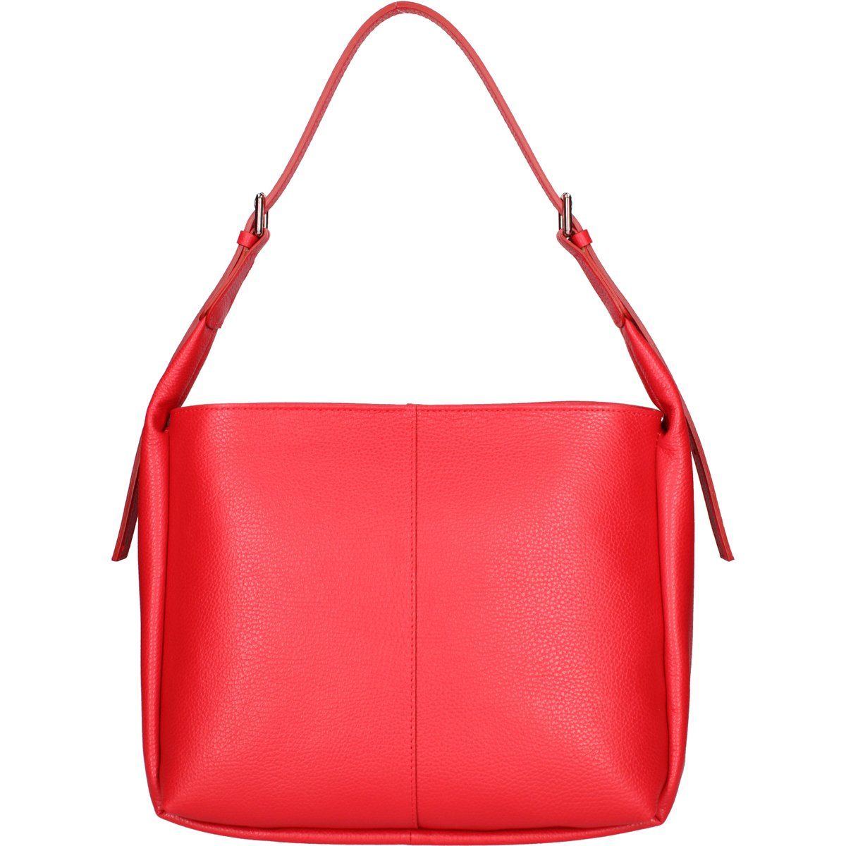 Rote Schultertasche aus strukturiertem Leder