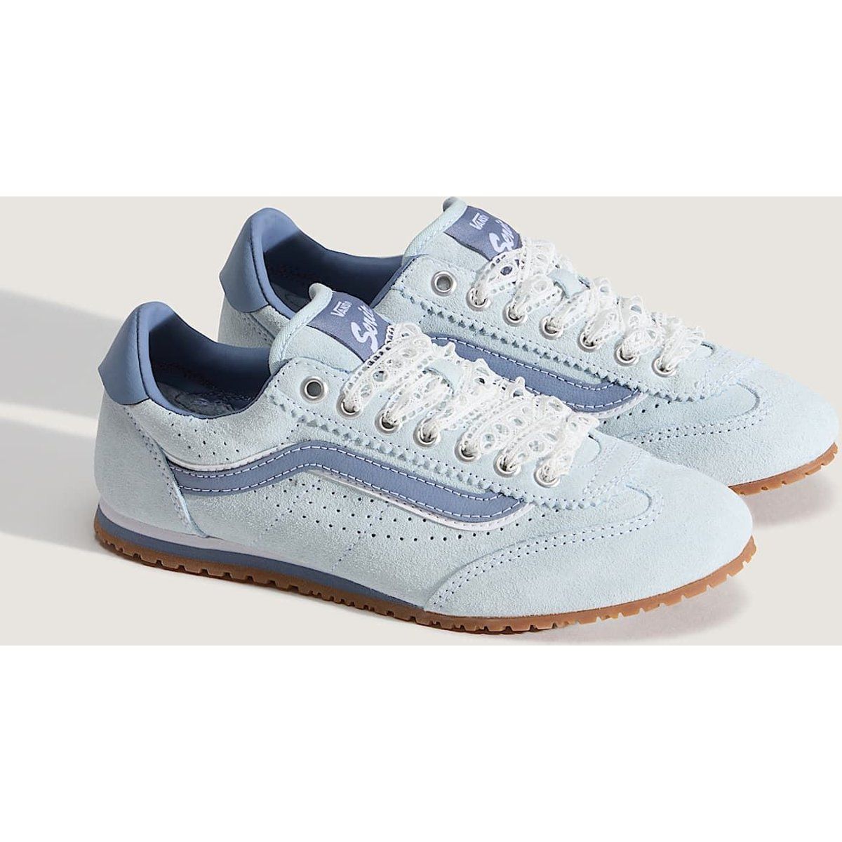 Vans Super Lowpro Wildleder Damen Blaue Sneaker
