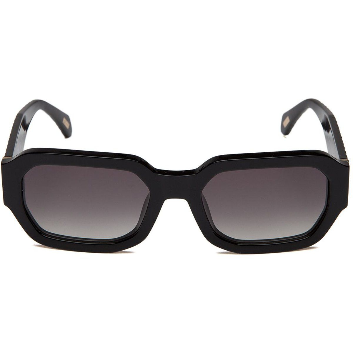 Sonnenbrille mit achteckigem Rahmen in Schwarz