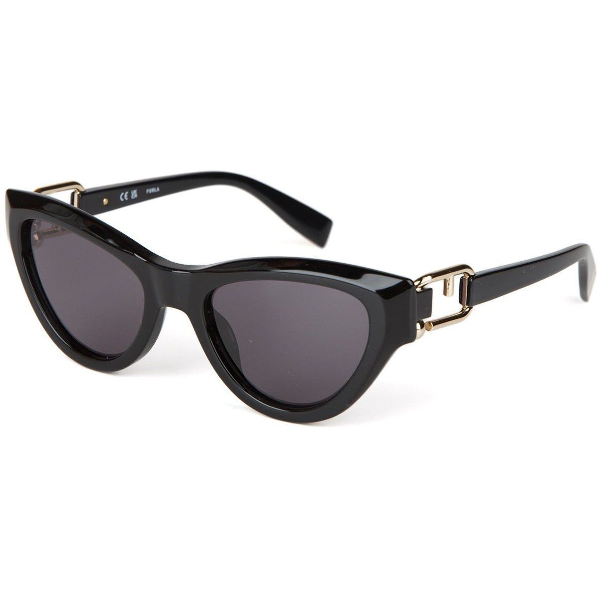 Cat-Eye-Sonnenbrille mit goldenem Detail