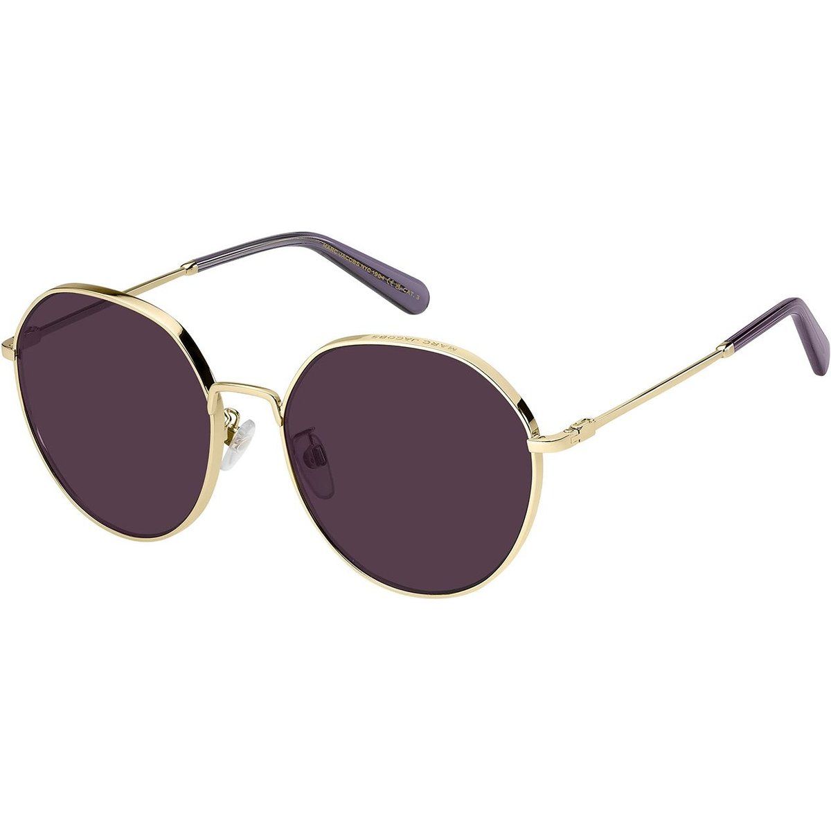 Runde Sonnenbrille mit goldenem Rahmen
