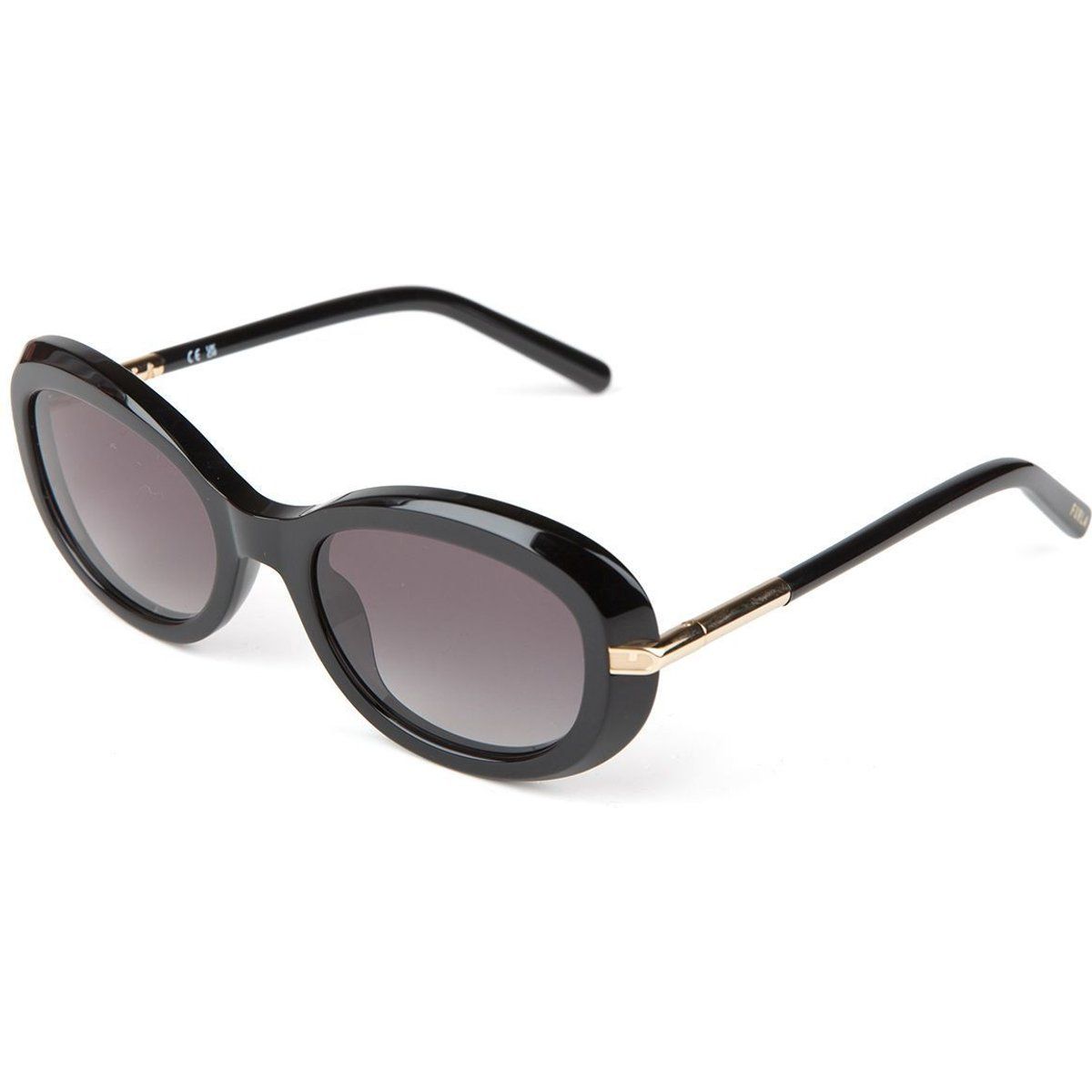 Schwarze Sonnenbrille mit ovalem Rahmen