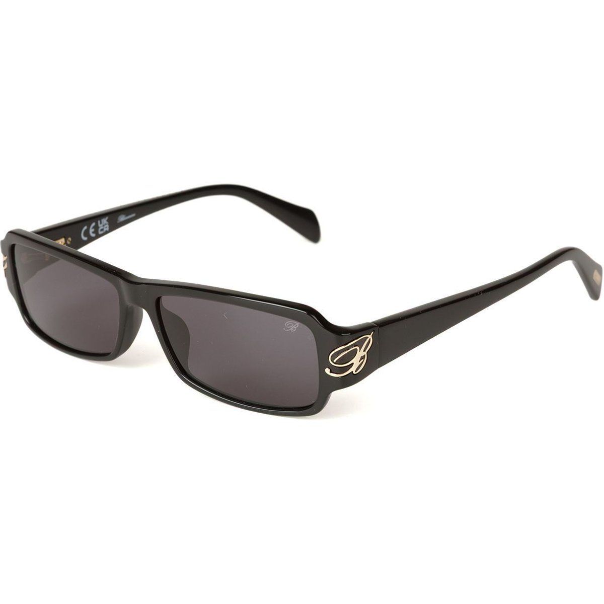 Elegante Schwarze Rechteckige Sonnenbrille