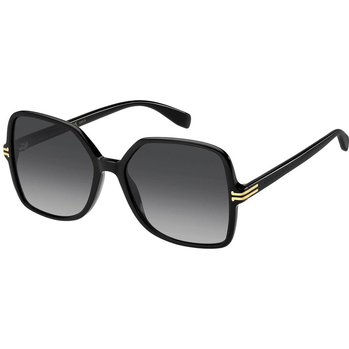 Geometrische Schwarze Übergroße Sonnenbrille