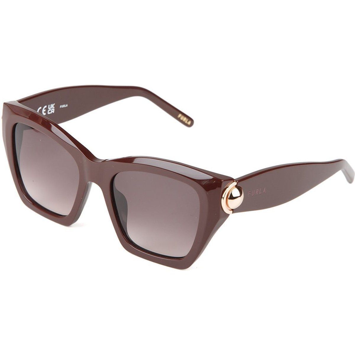 Eckige Dunkelbraune Vollrand Sonnenbrille