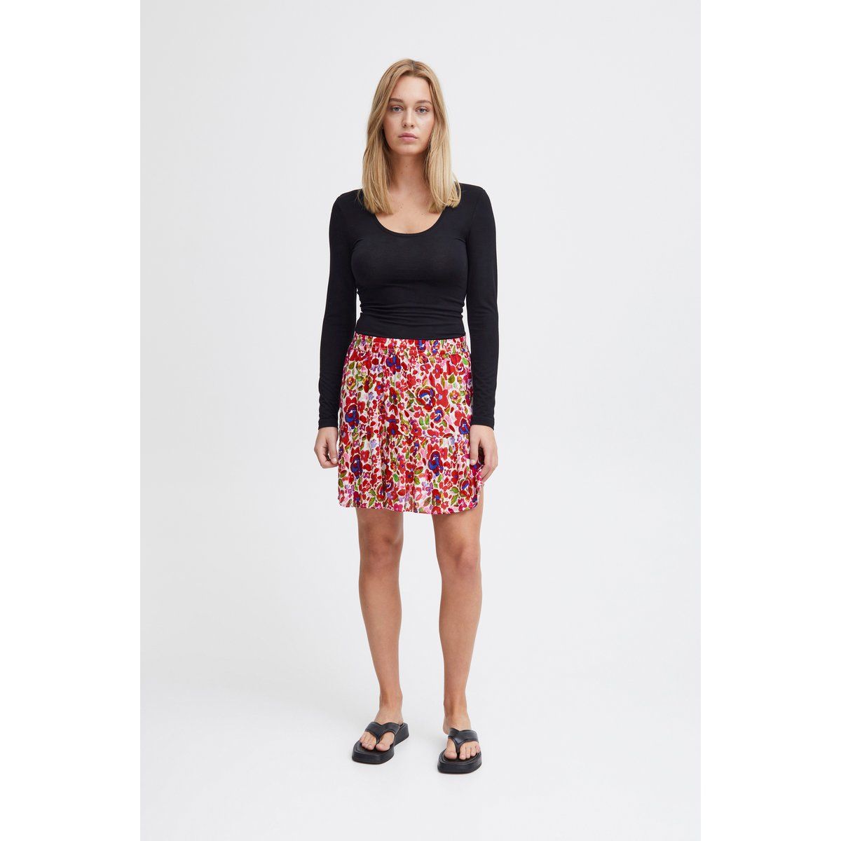 Minirock mit Blumenmuster und Gummibund
