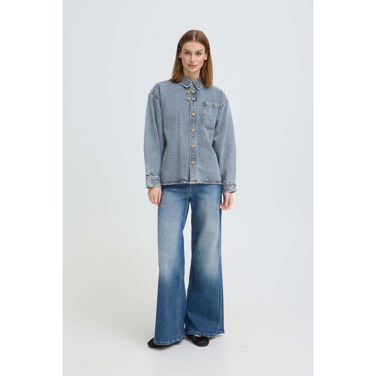 Jeans Relaxed Fit Hemdjacke