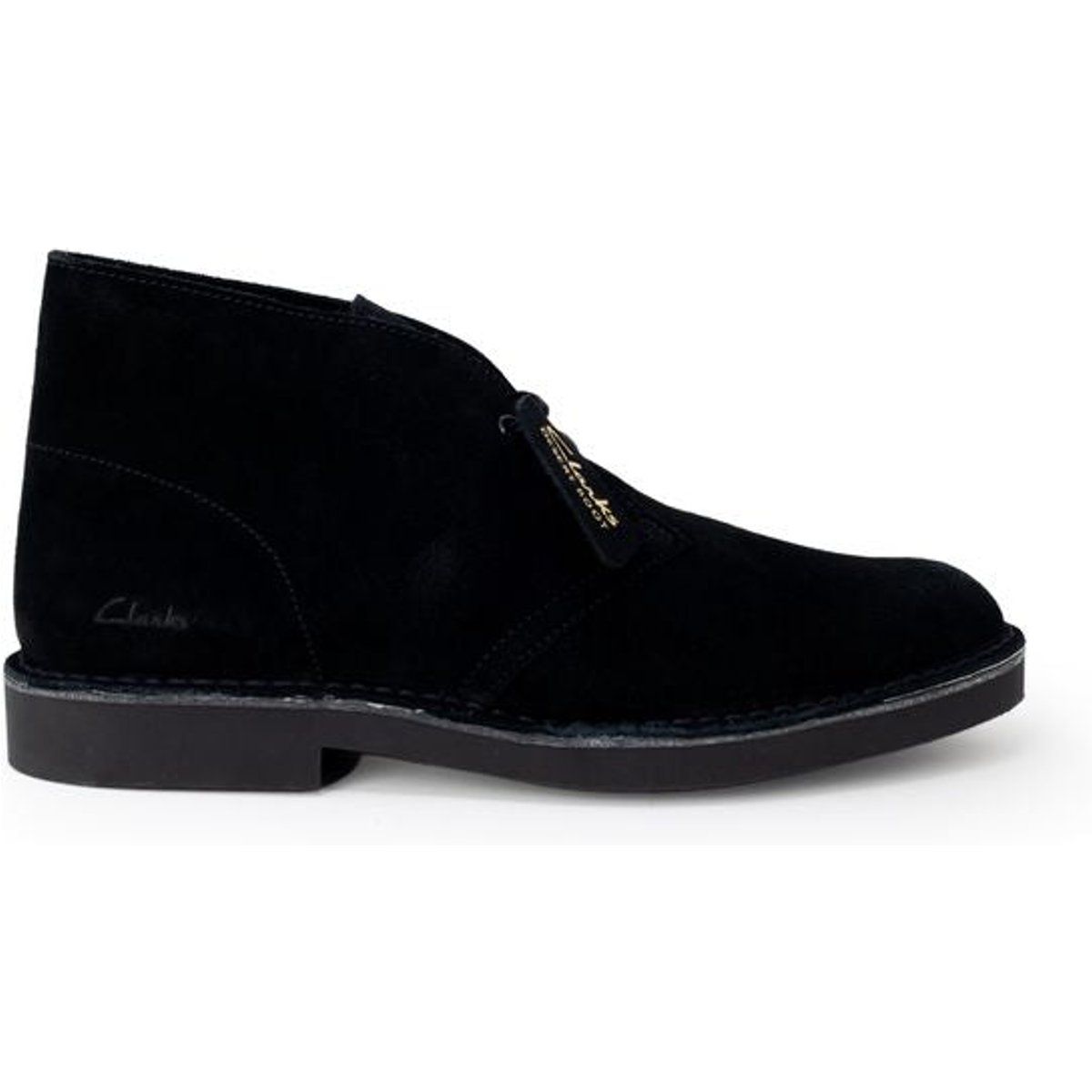 Clarks Schwarze Leder Schnürstiefel