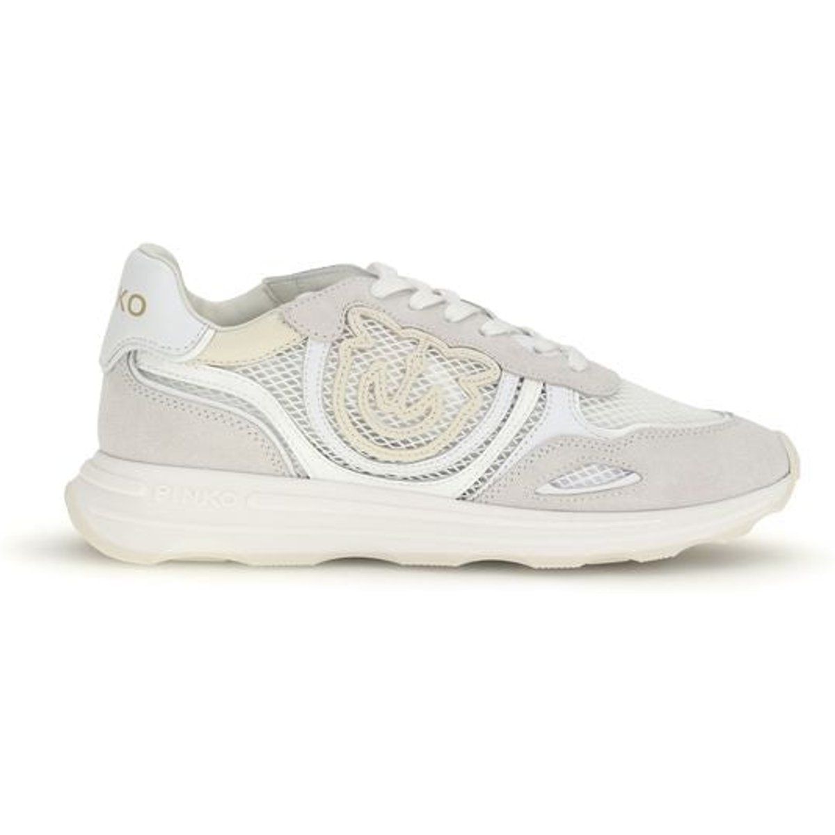 Moderne Mesh-Panel-Leder-Sneakers