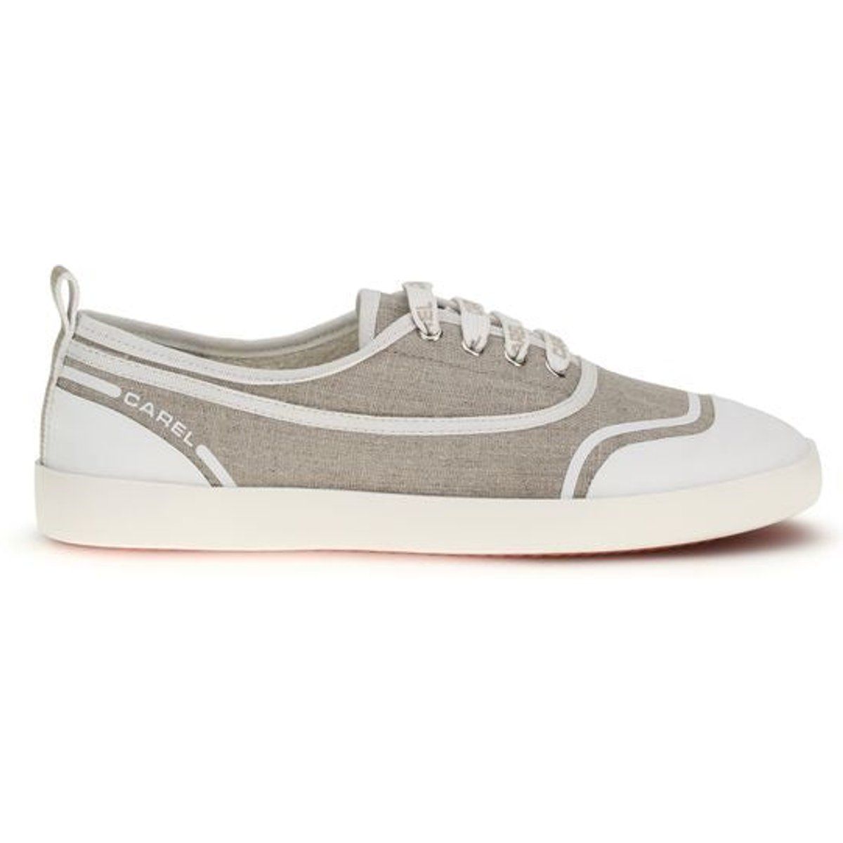 Beige Canvas Low-Top Sneaker