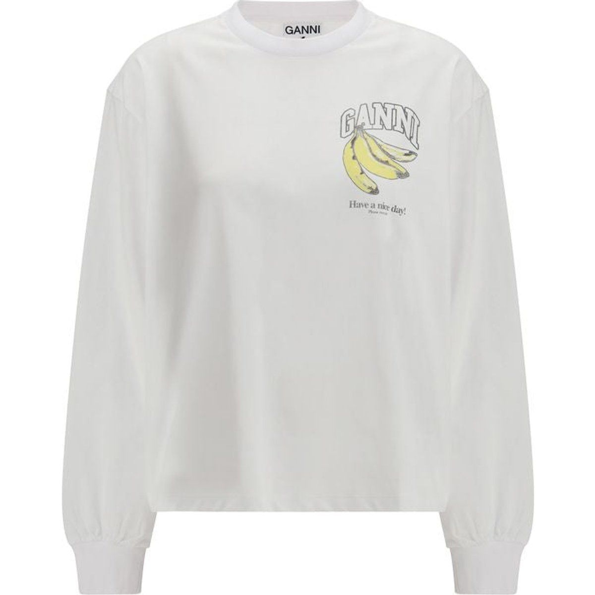 Weißes Langarmshirt mit Grafik
